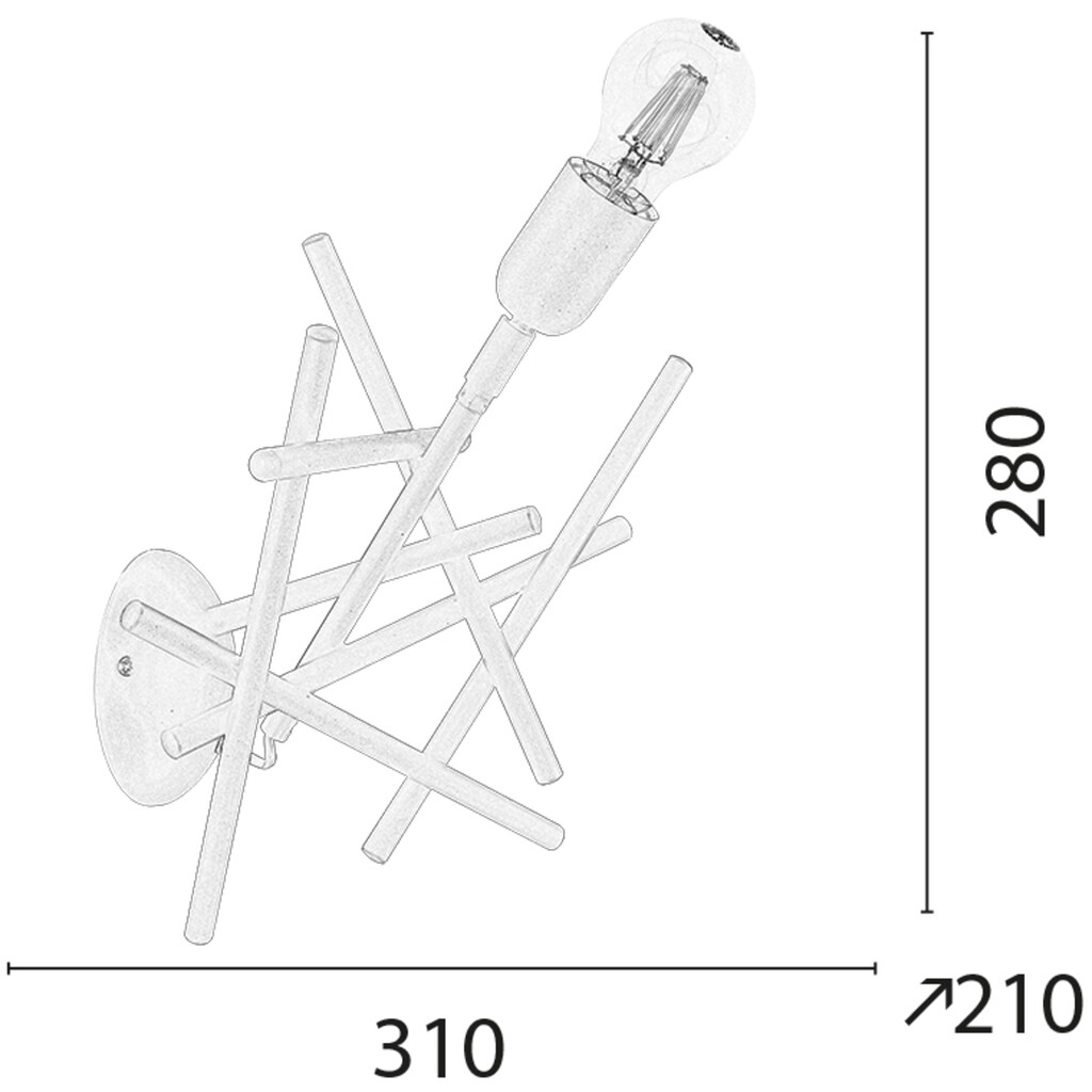 SPOT Light Wandleuchte »GLENN«, 1 flammig-flammig