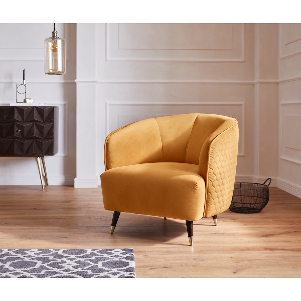 Guido Maria Kretschmer Home&Living Sessel »Oradea«, mit eleganter Steppung auf Rückseite der Rückenlehne