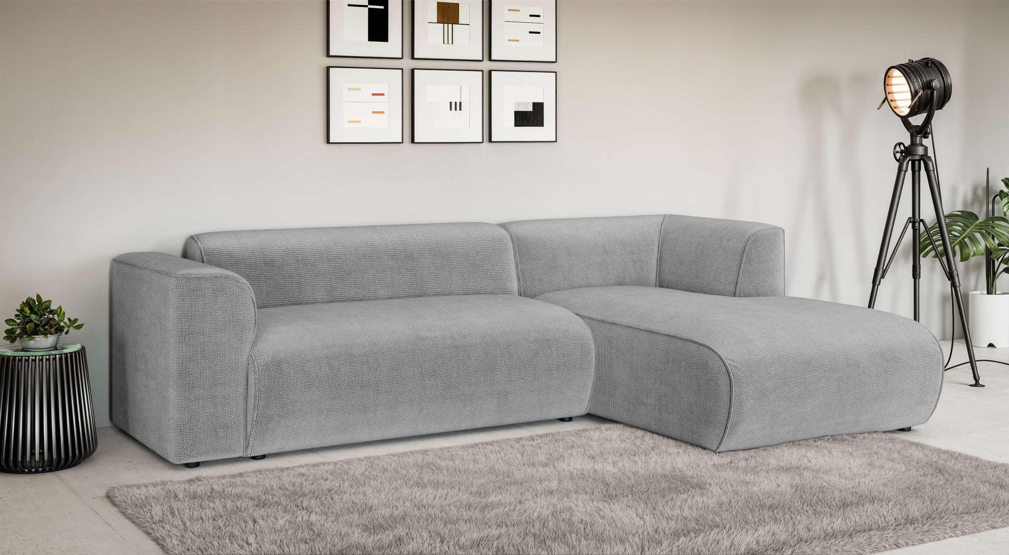 Home affaire Ecksofa »MERID L-Form (257 cm), zeitlos & stilvolles Design,« günstig online kaufen