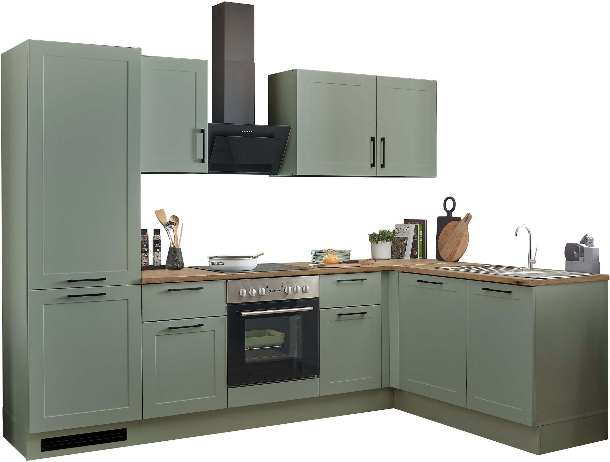 BASIC by Balculina Winkelküche »Marsi« Stellmaße 280x175 cm, wahlweise mit E-Geräten, mit Soft-Close-Funktion