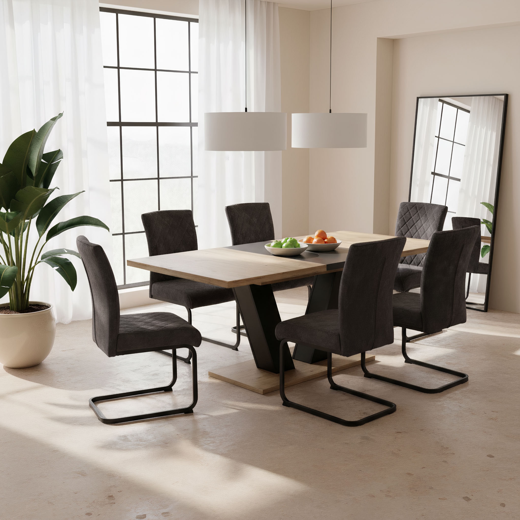 OTTO home Freischwinger »LINA« (Set) 2 Stk.Komfortsitz mit Federkern