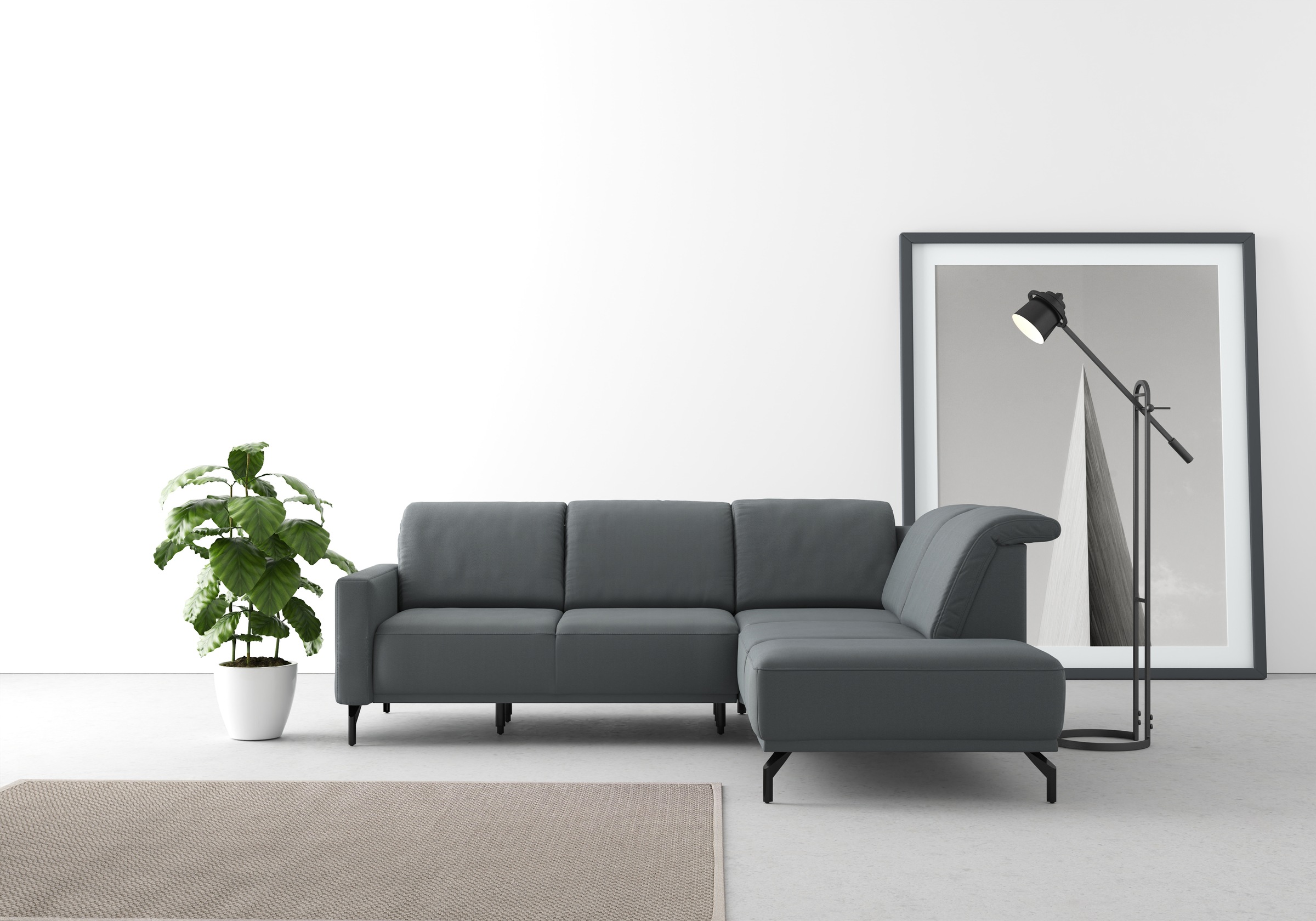 sit&more "Bailando L-Form" wahlweise mit Kopfteilverstellung und Vorziehsit günstig online kaufen