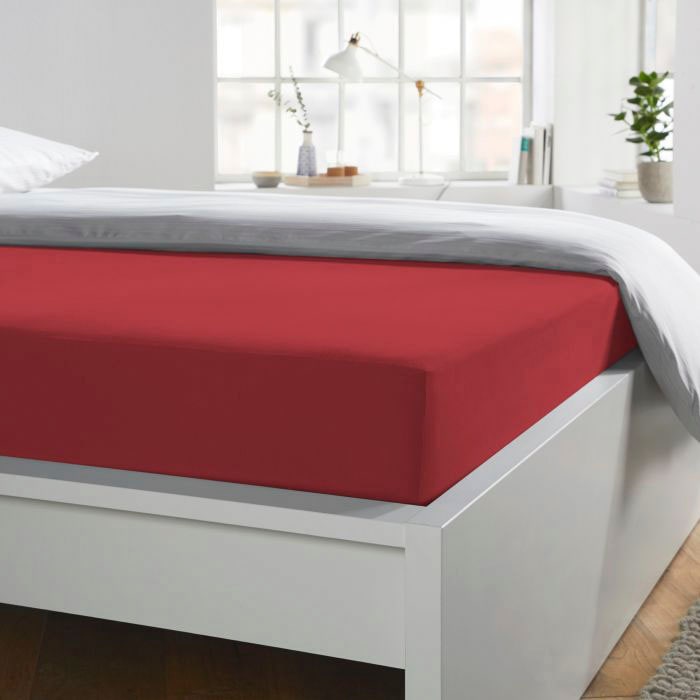 Schlafgut Spannbettlaken »Mako-Jersey aus 100% Baumwolle, Bettlaken«, für Matratzen bis 20 cm Höhe, in 90x200, 140x200 oder 180x200 cm