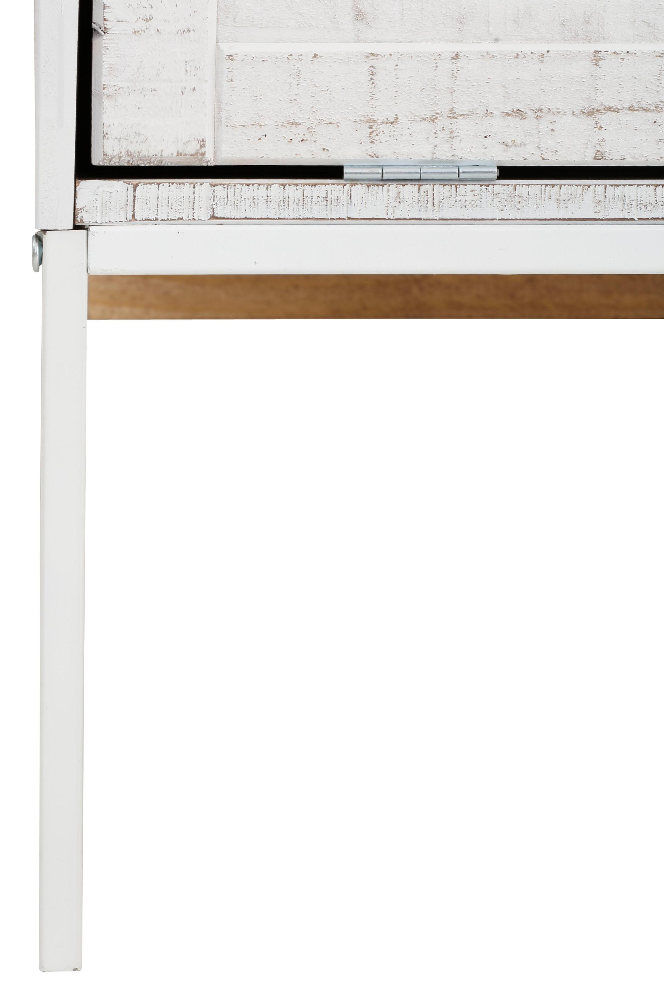 Home affaire Lowboard »Freya«, Kommode mit 3 Klappen, Metallgriffen, aus Massivholz, Breite 175 cm