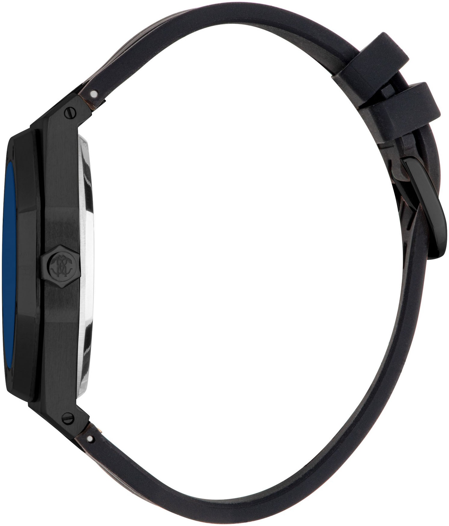 roberto cavalli Quarzuhr »Uomo Ottagono« Armbanduhr, Herrenuhr, Silikonarmband, analog, Tag