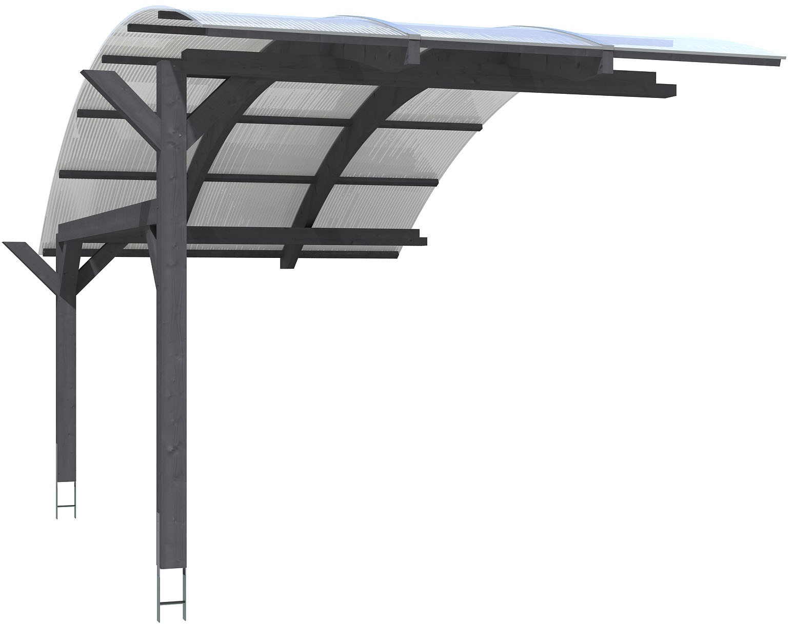 Skan Holz Erweiterung für Carport Schwaben 299 x 630 cm Grau günstig online kaufen