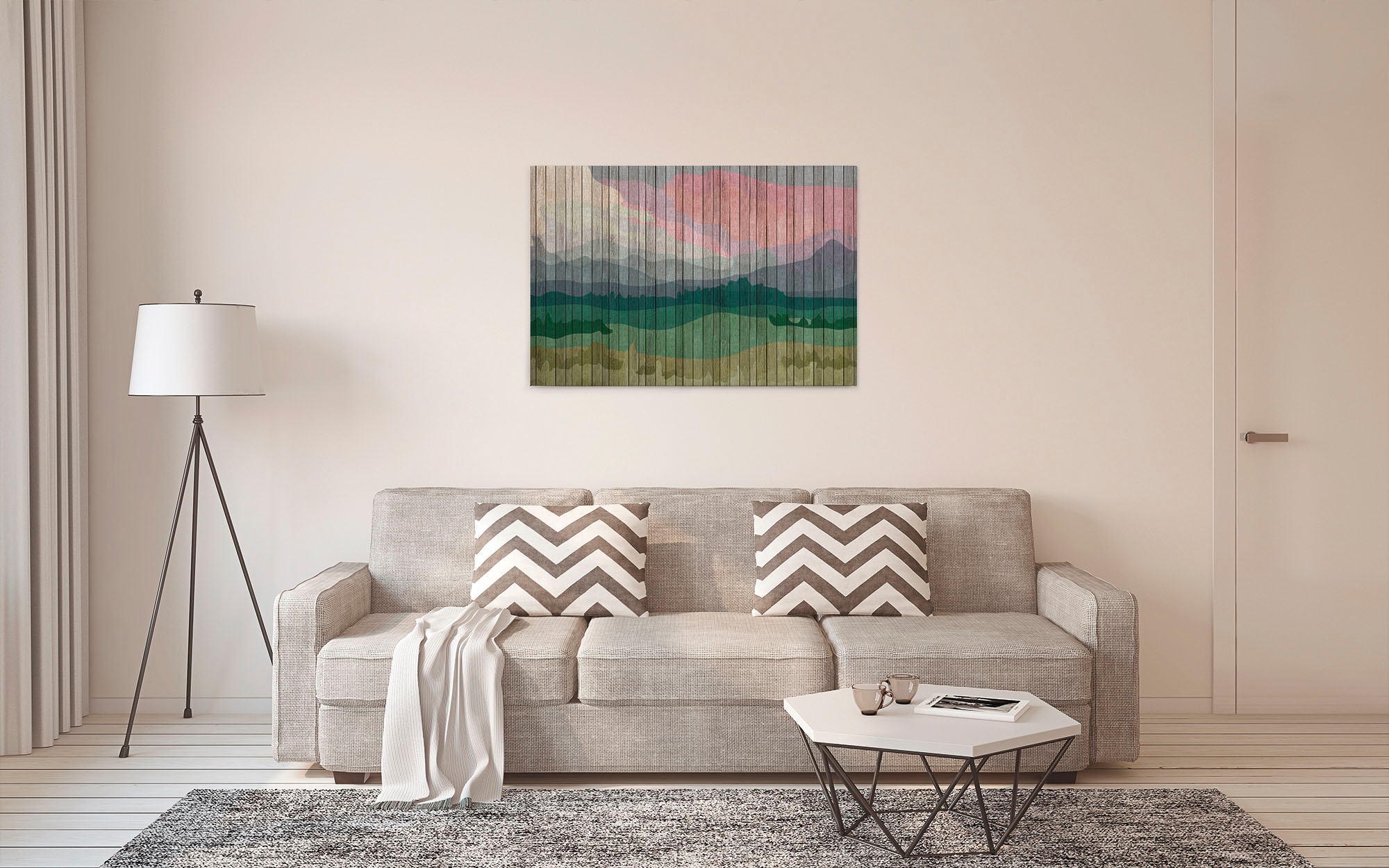 A.S. Création Leinwandbild »mountains«, Kunst-Landschaft-Kinder, (1 St.), Keilrahmen Landschaft Berge Gebirge Leinwand-Bild Wohnzimmer modern