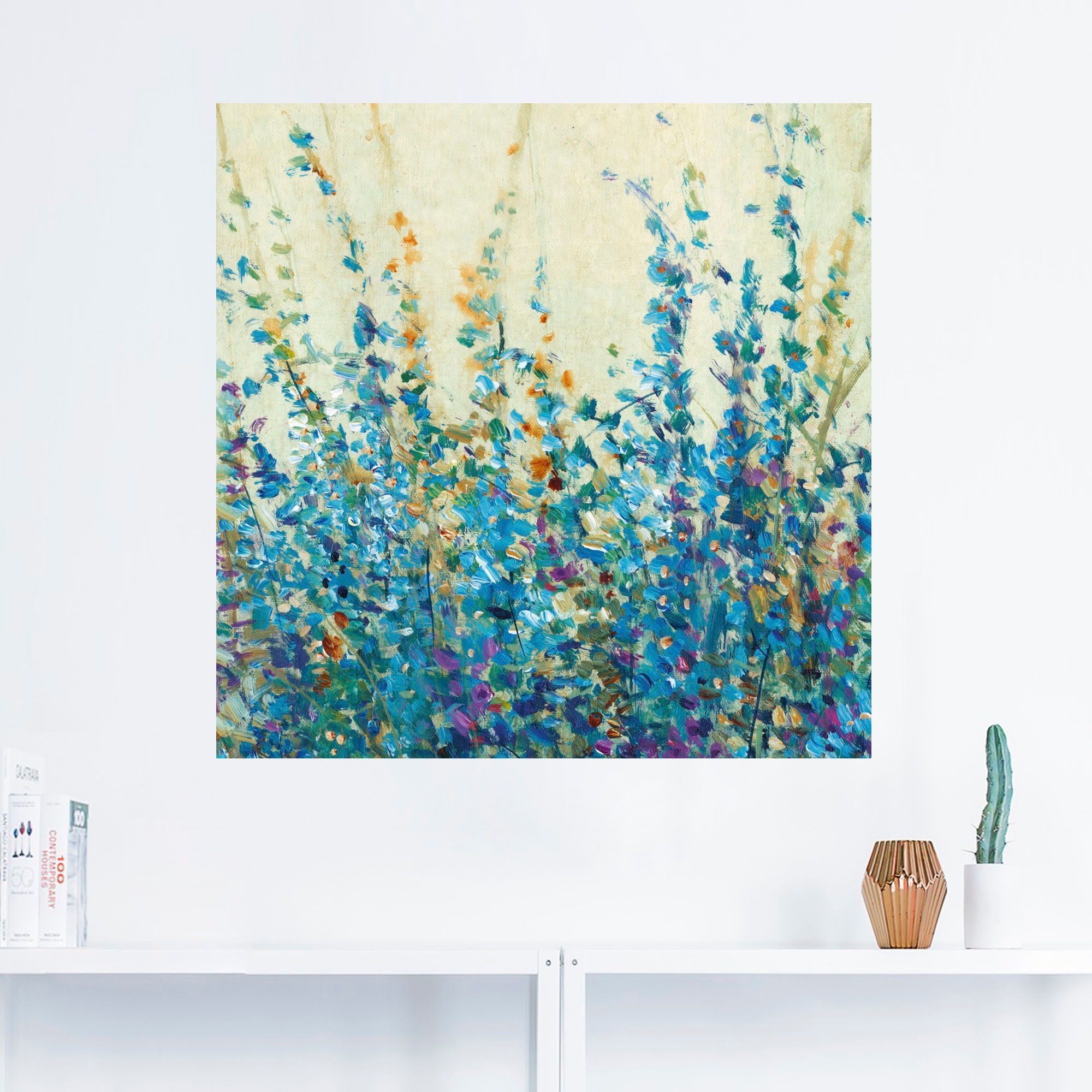 Artland Wandbild »Blautöne II«, Blumenwiese, (1 St.), als Leinwandbild, Wan günstig online kaufen