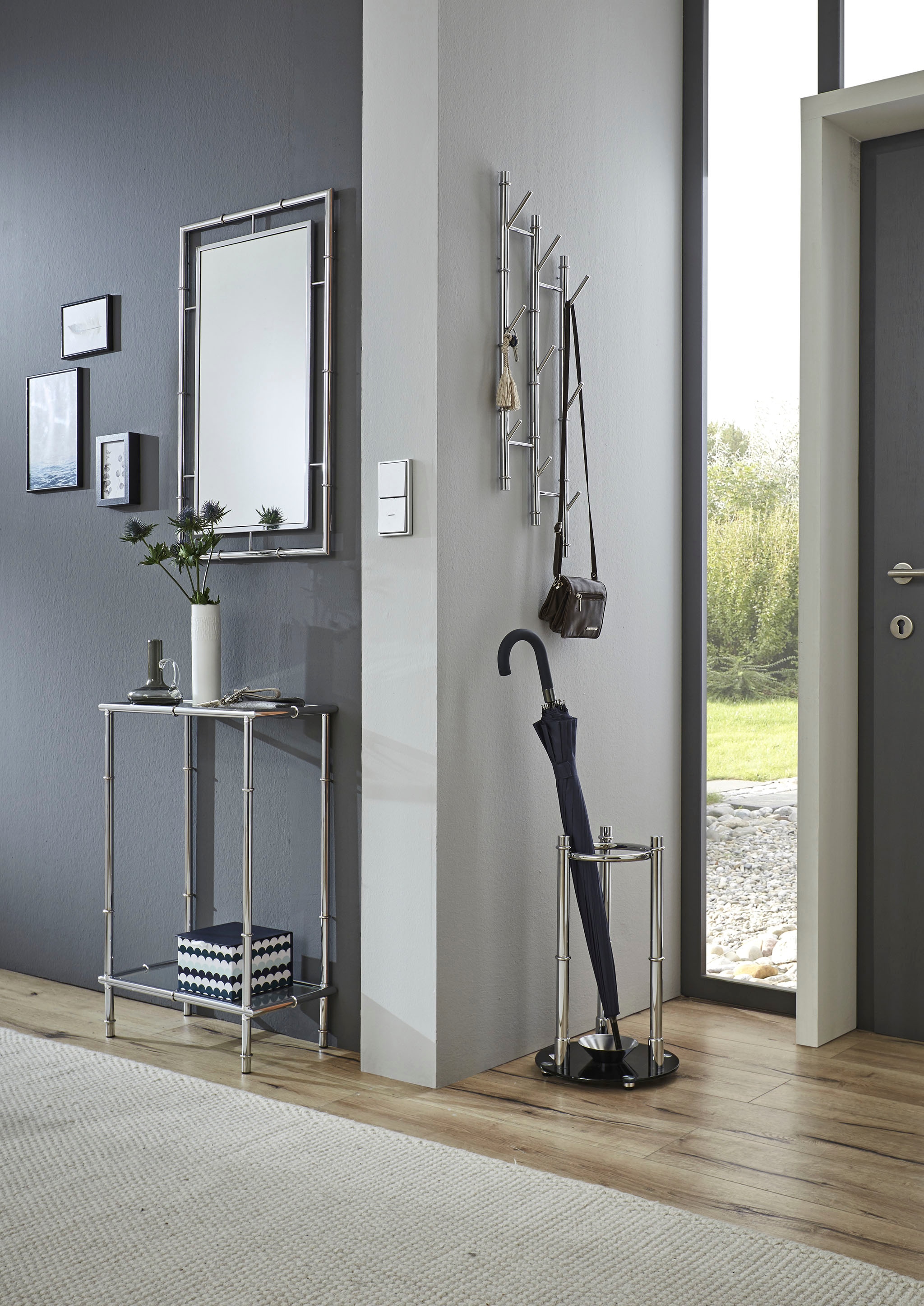 HAKU Konsolentisch »Beistelltisch« 1 Stk. tlg. rechteckig - aus Metall Silber B/T/H 50/25/75 cm