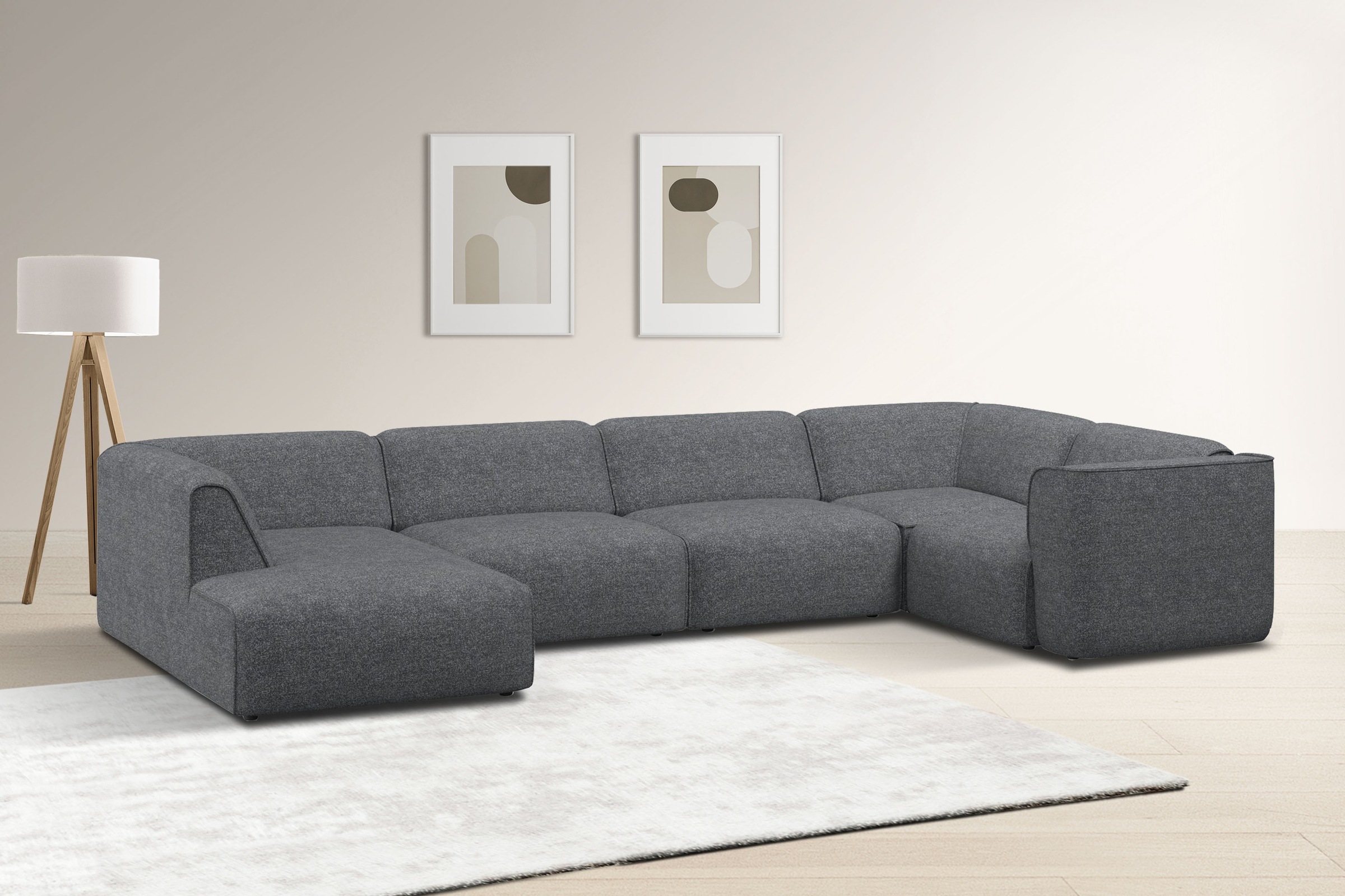 RAUM.ID Wohnlandschaft »Merid U-Form, jederzeit durch Module erweiterbar, B günstig online kaufen