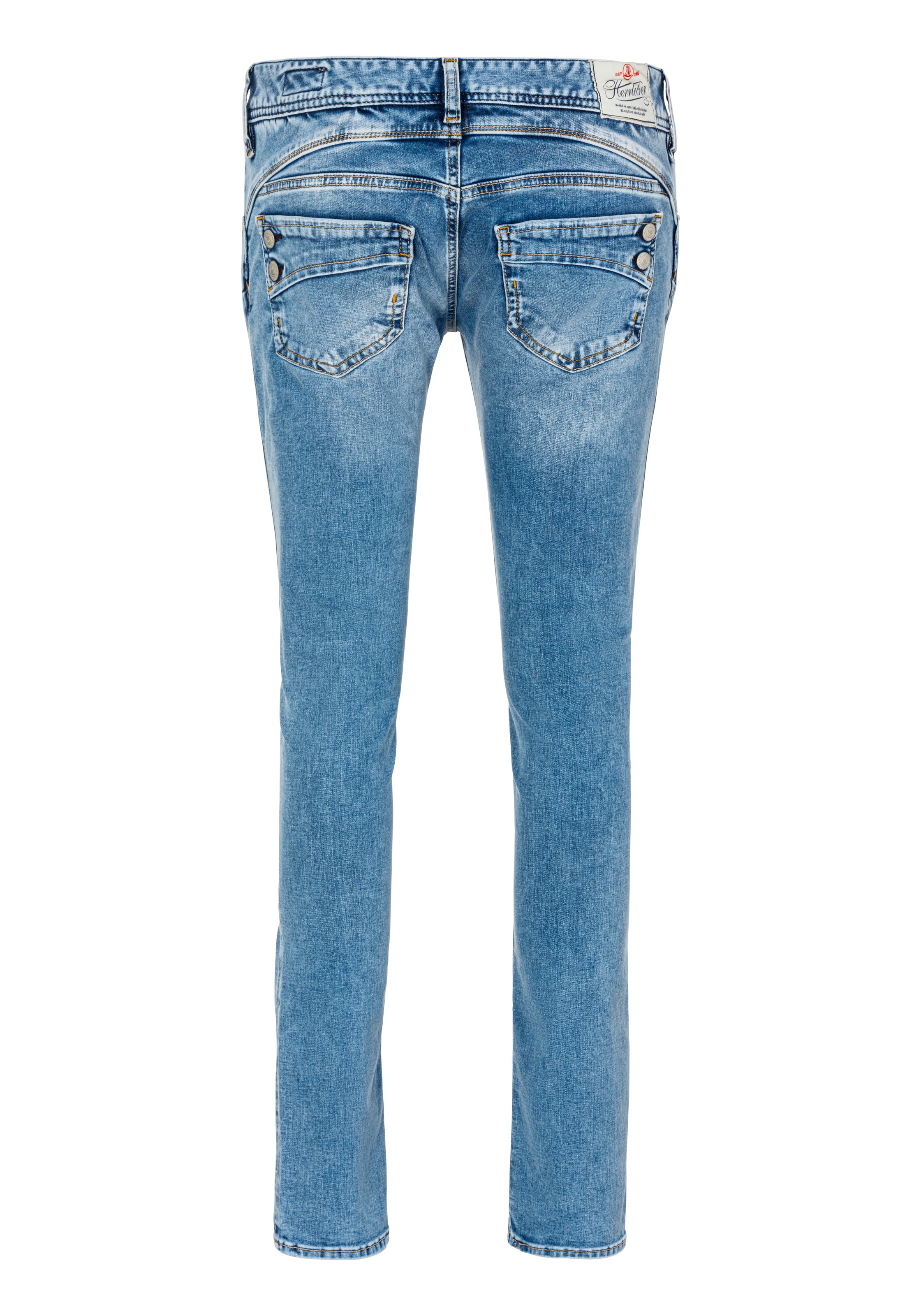 Herrlicher Slim-fit-Jeans »Piper Slim Denim«, mit Zierknöpfen an den Gesäßtaschen
