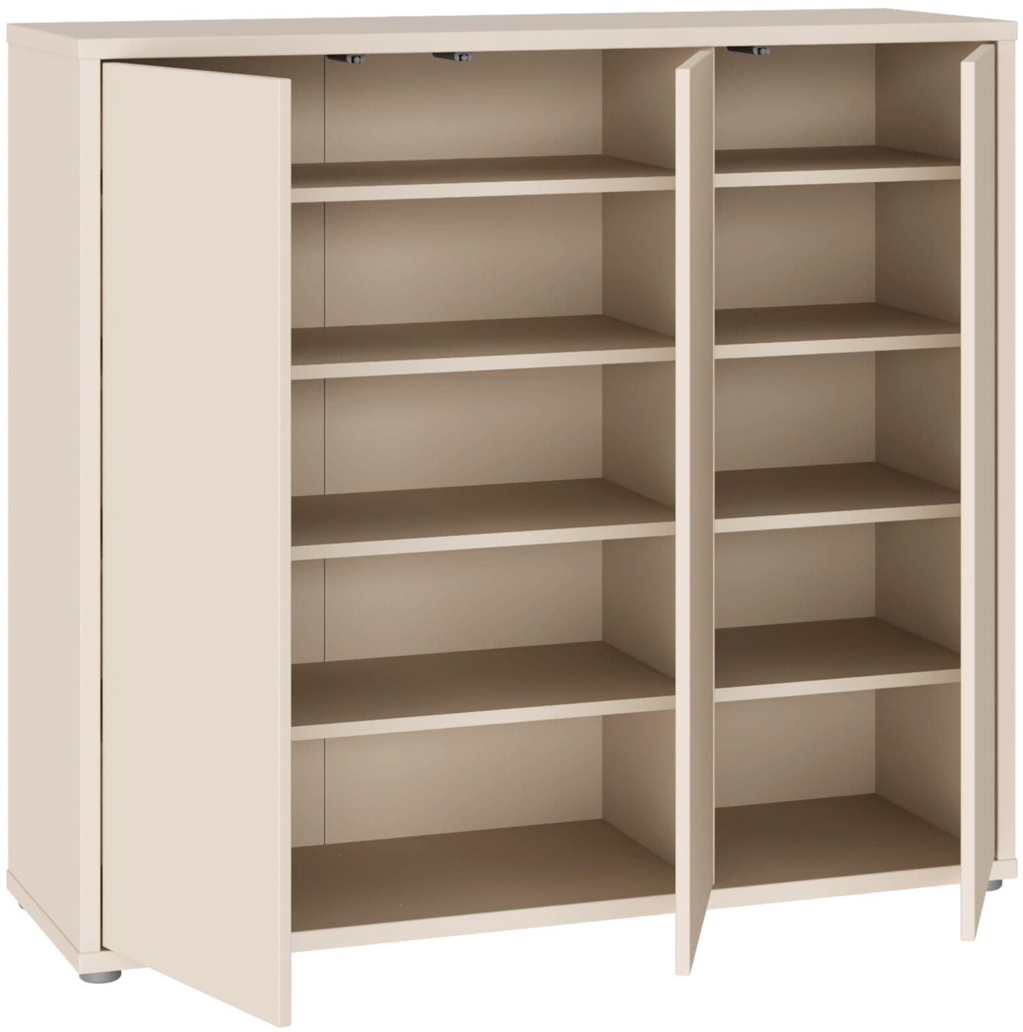 FORTE Schuhschrank »Alice Springs«, (B/H/T 109,2/99,1/34,9 cm), Stauraumschrank, Mehrzweckschrank, grifflose Front, Push to open