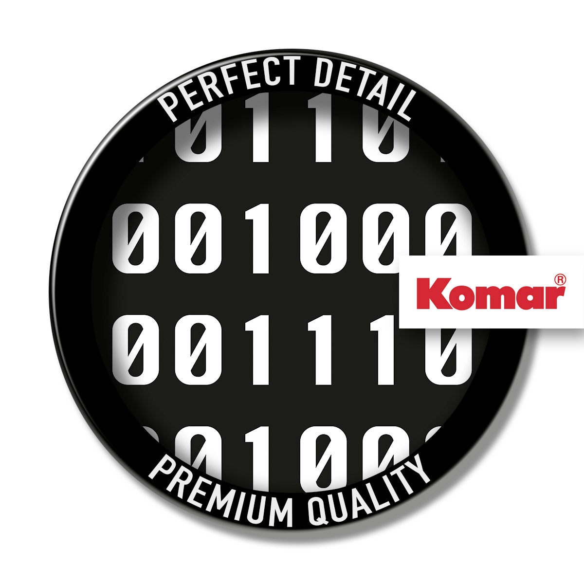 Komar Leinwandbild »Typo Naughty Binary - Größe 40 x 40 cm«, Natur, (1 St.), Keilrahmenbild mi Echtholzrahmen