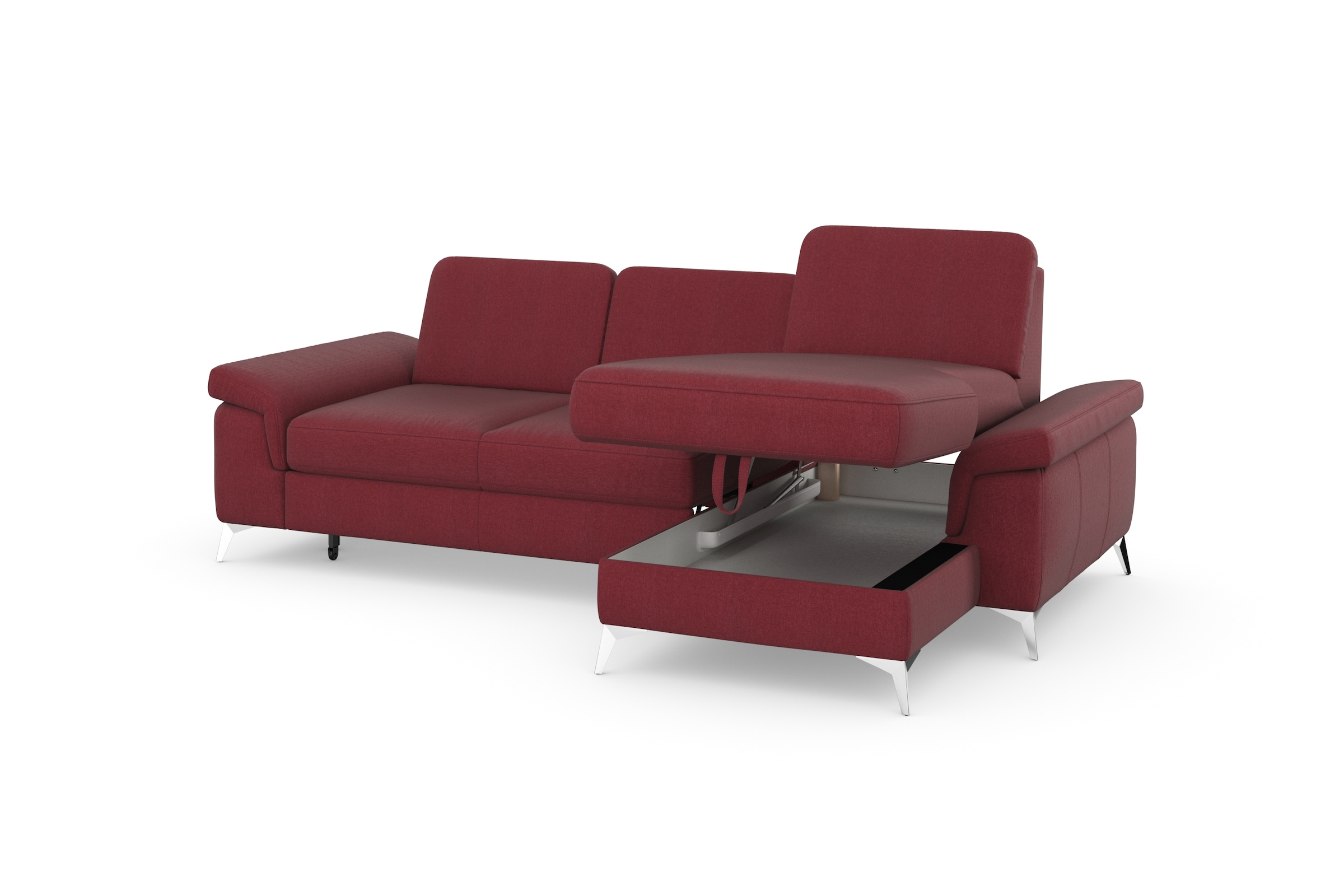 sit&more Ecksofa »Padua L-Form«, inklusive Sitztiefenverstellung, Armteilfunktion und Federkern