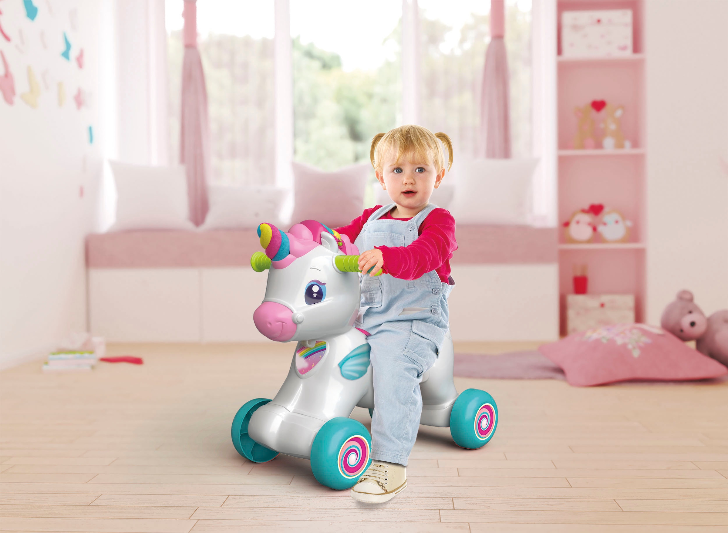 Clementoni® Schaukeltier »Baby Clementoni, 3in1 Schaukel-Einhorn«, mit Sound; Made in Europe