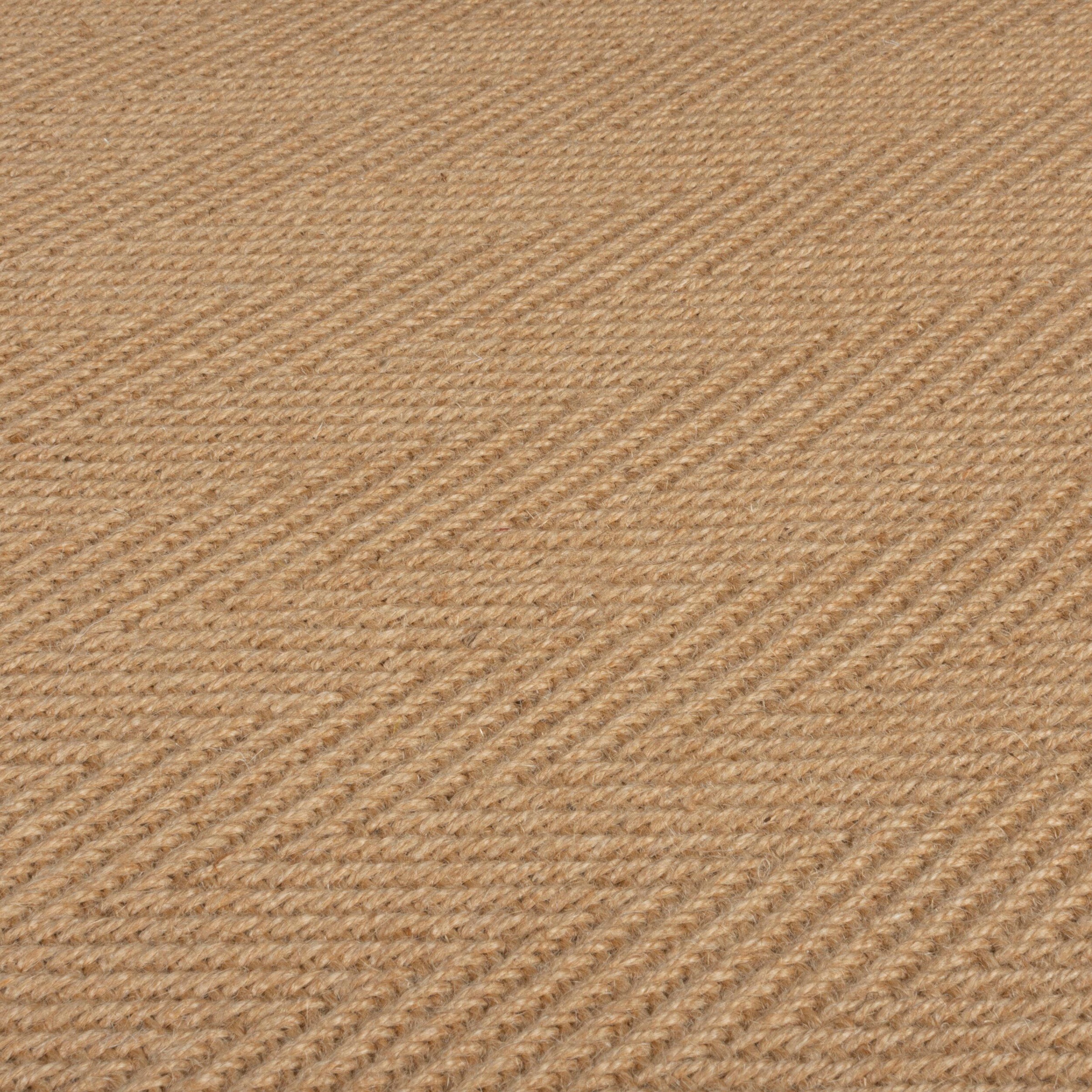 FLAIR RUGS Teppich »Kira mit Fischgrätmuster, aus Jute«, rechteckig, 3 mm Höhe