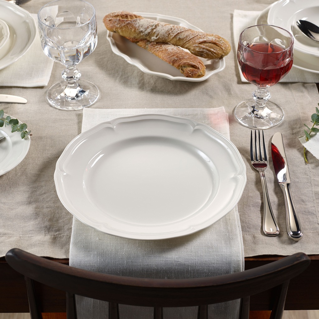Villeroy & Boch Speiseteller »Speiseteller Manoir ø 26,7 cm 6er Set weiß« günstig online kaufen