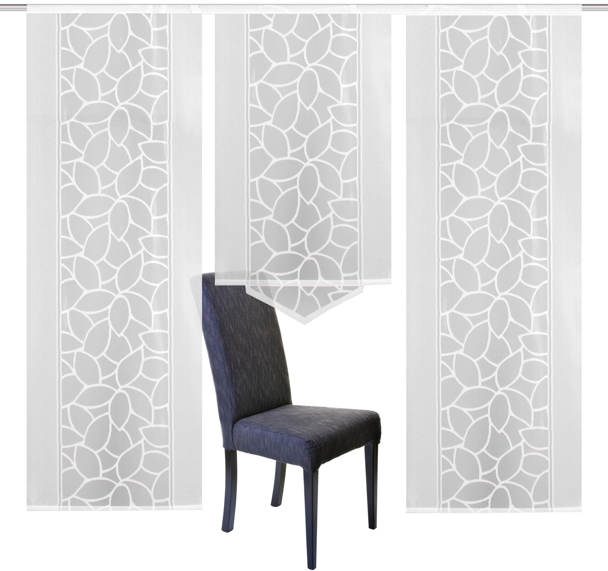 HOME WOHNIDEEN Schiebegardine »JENNA«, (3 St.), Schiebevorhang Jacquard Set