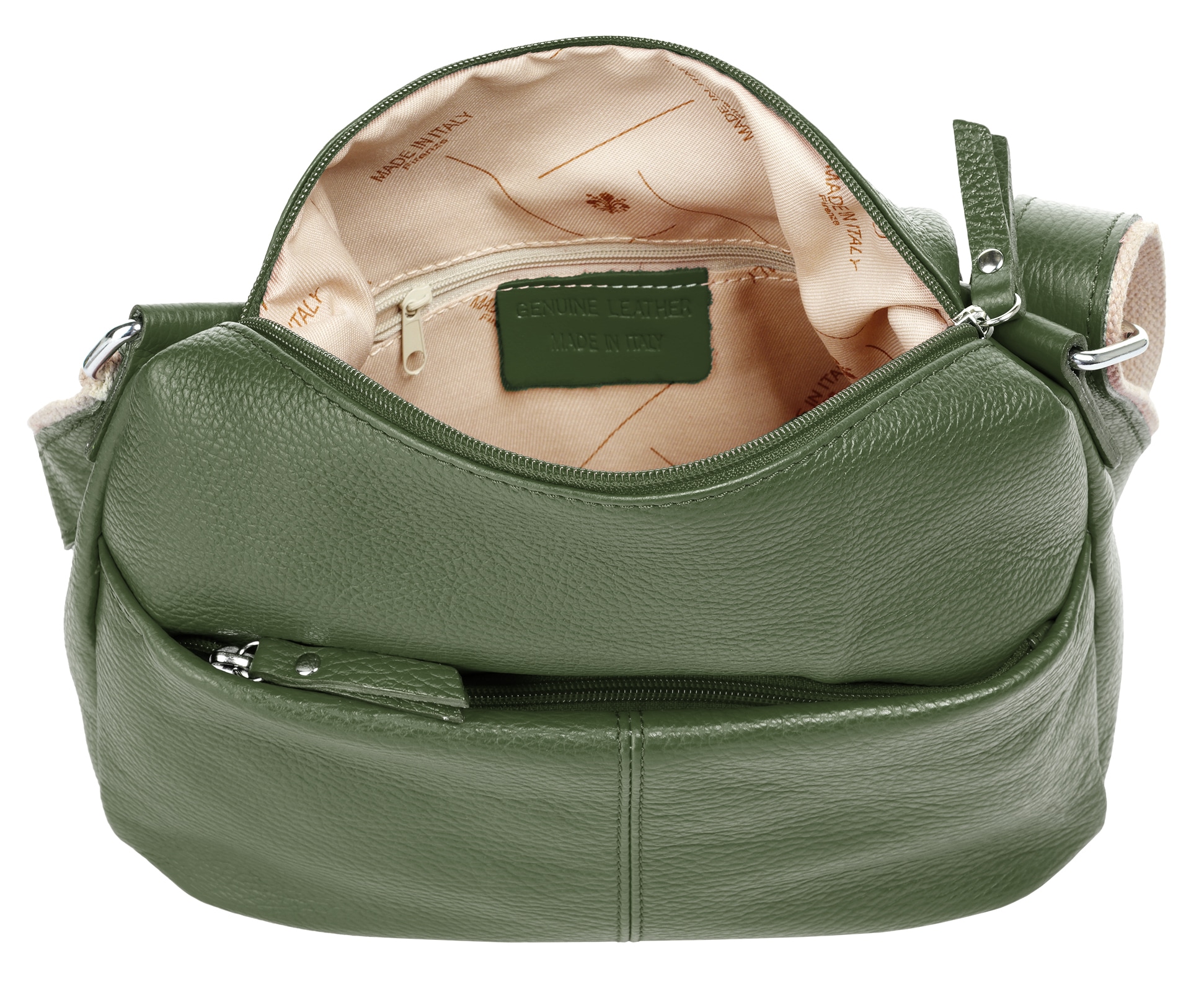 Samantha Look Umhängetasche echt Leder, Made in Italy