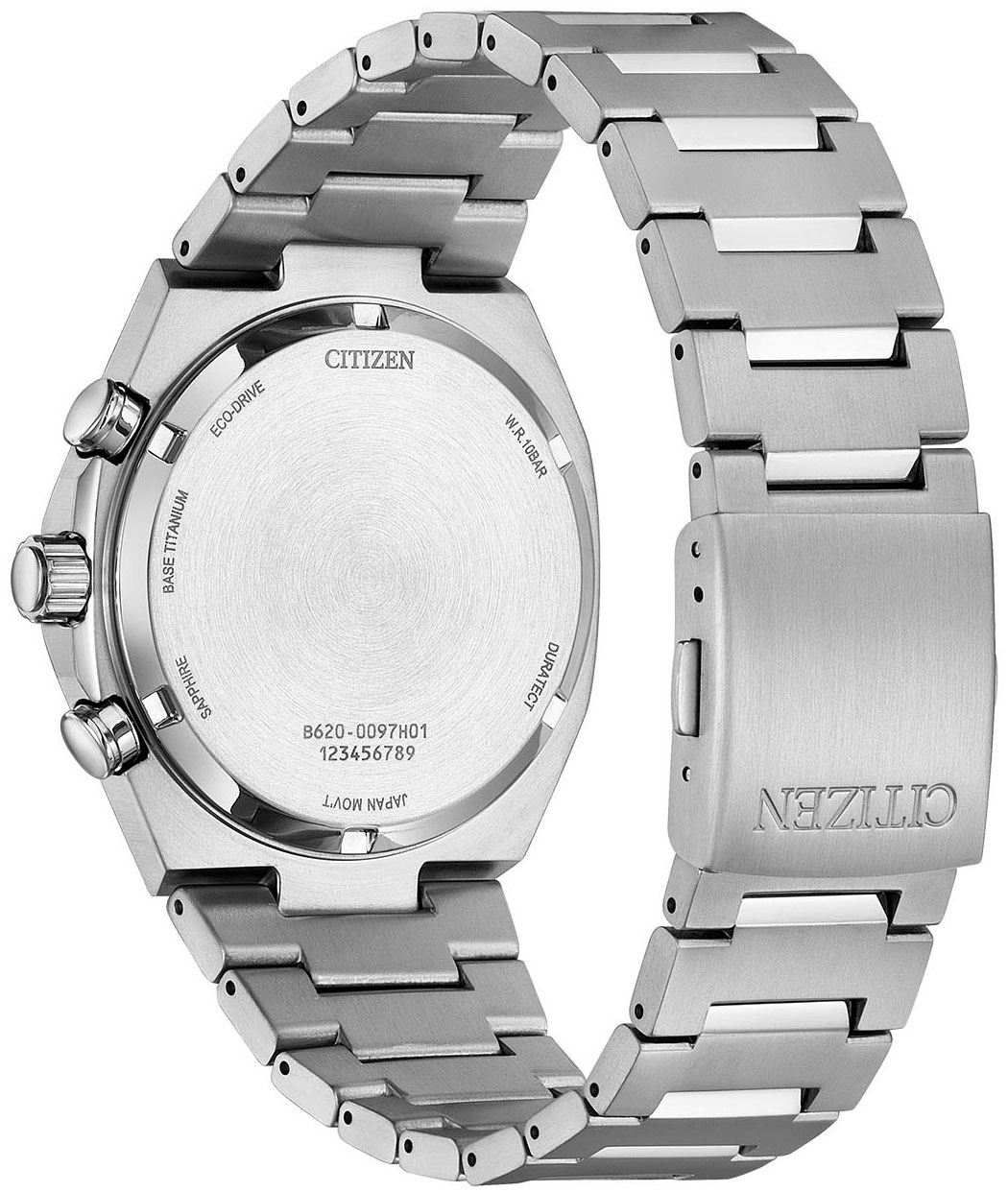 Citizen Chronograph, Armbanduhr, Herren, Titan, Eco-Drive, Solar, Stoppfunktion, Saphirglas