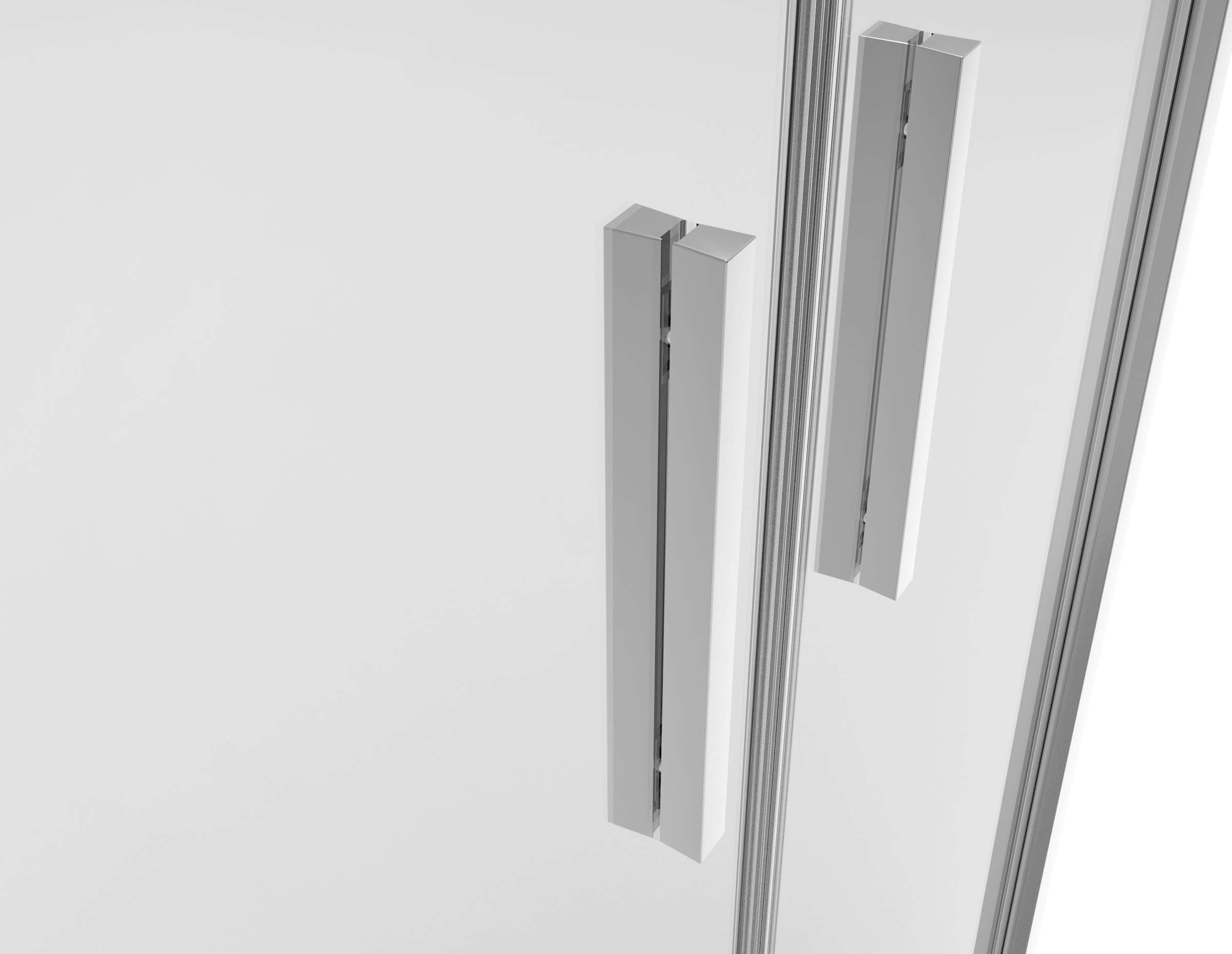 Sanotechnik Dusch-Doppelflügeltür »Sanotechnik SlimLine Salontür chrom« 6mm ESG Sicherheitsglas mit Easy-Clean-Beschichtung