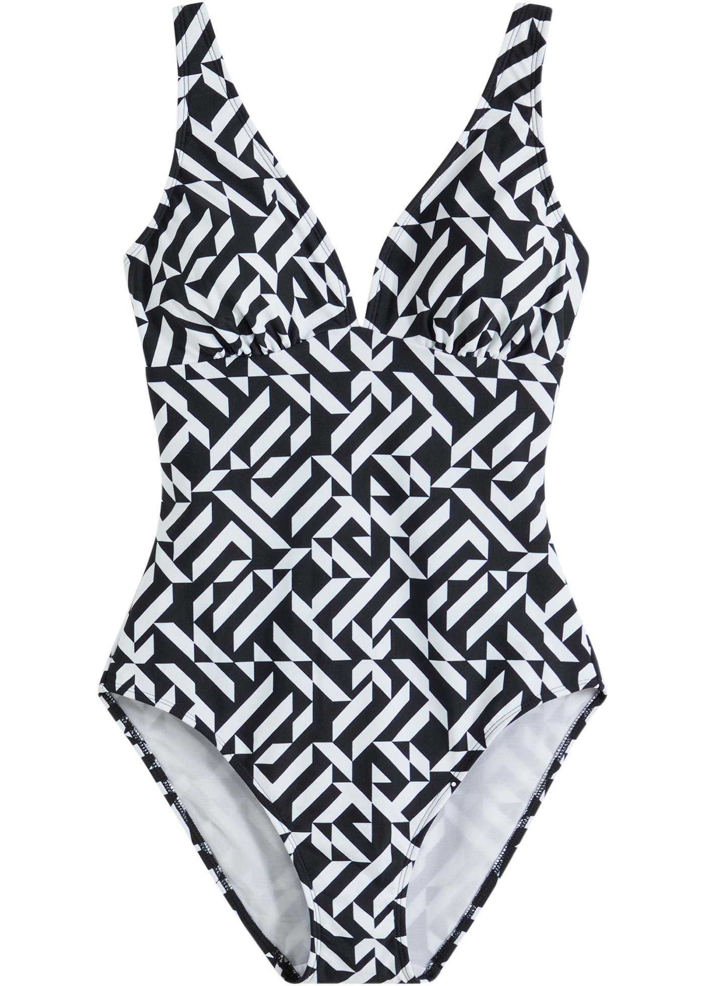 bonprix Badeanzug femininer Shape-Effekt, leichte Formkraft, sportlicher Stil