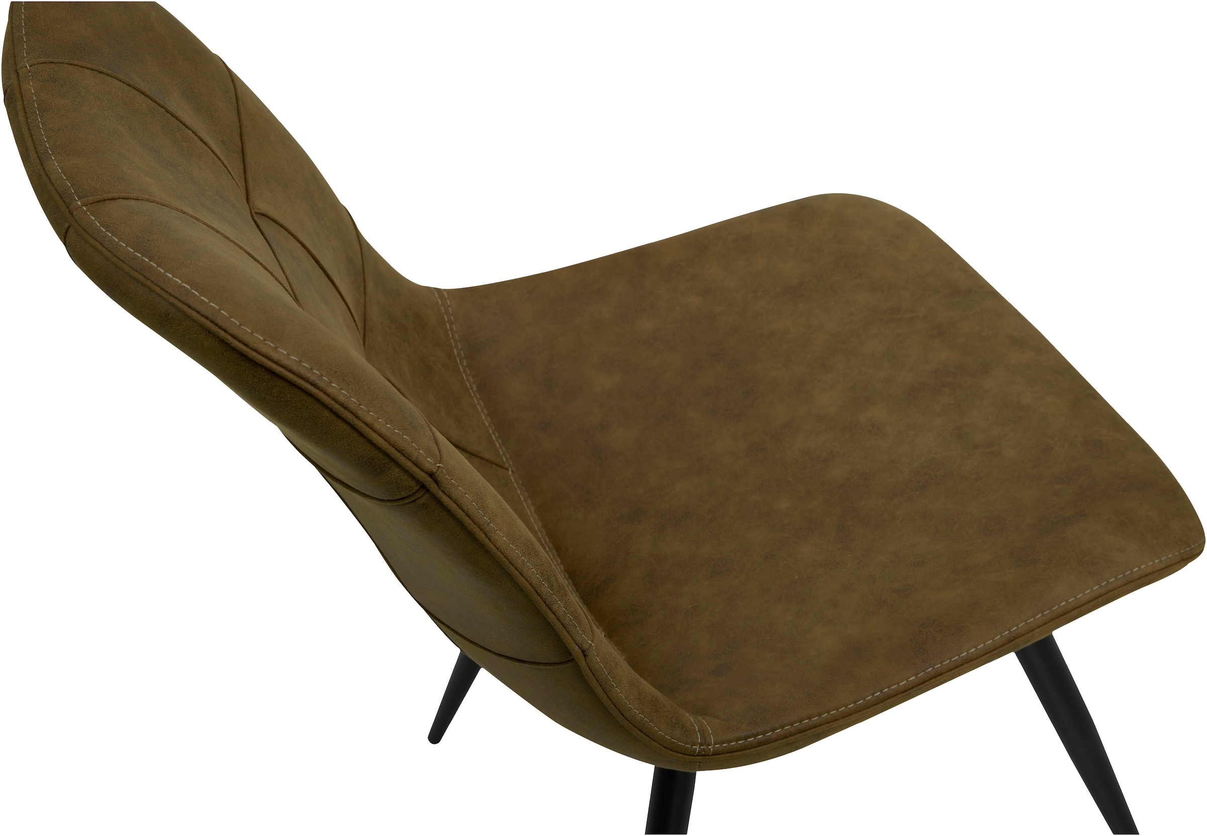 OMG Design Esszimmerstuhl »Peak«, (Set), 1 St., Stoff, moderne Sitzschale in Microfaser Lederoptik