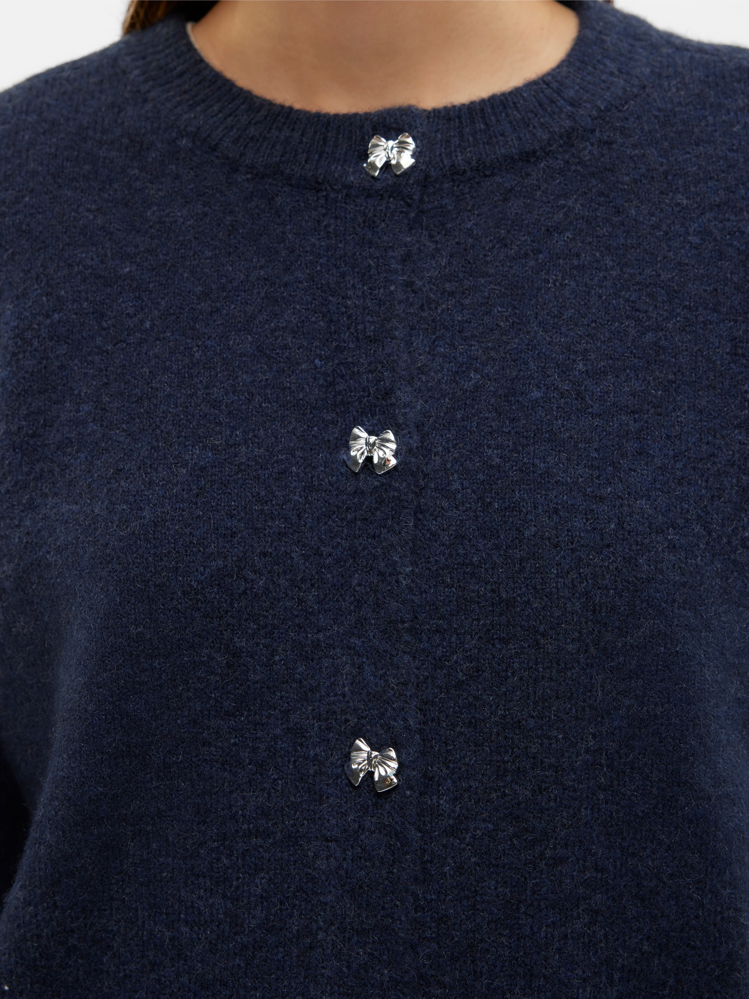 Vero Moda Strickjacke »VMFIONA LS SHORT BUTTON CARDIGAN GA BOO«, mit Knopfleiste