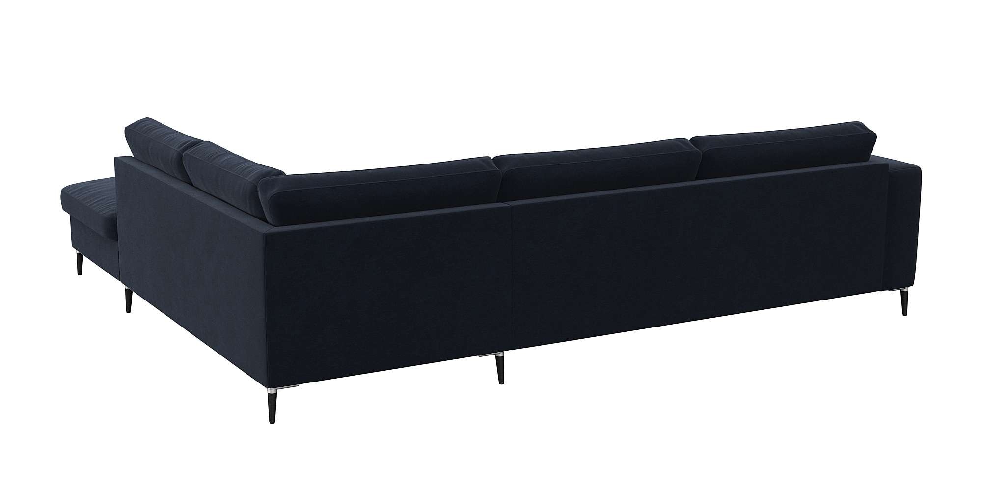 FLEXLUX Ecksofa »Fiore, super Sitzkomfort durch Kaltschaum im Sitz, L-Form«, breite Armlehnen, Füße Alu+schwarz