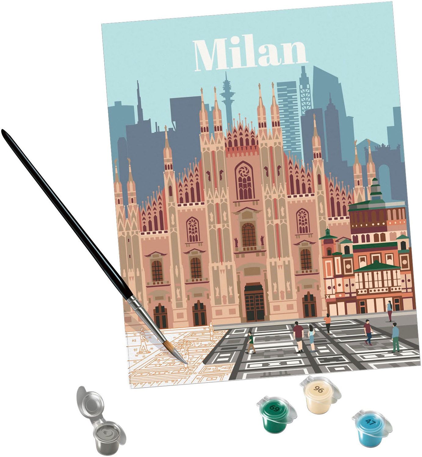 Ravensburger Malen nach Zahlen »CreArt, Colorful Milan«, Made in Europe