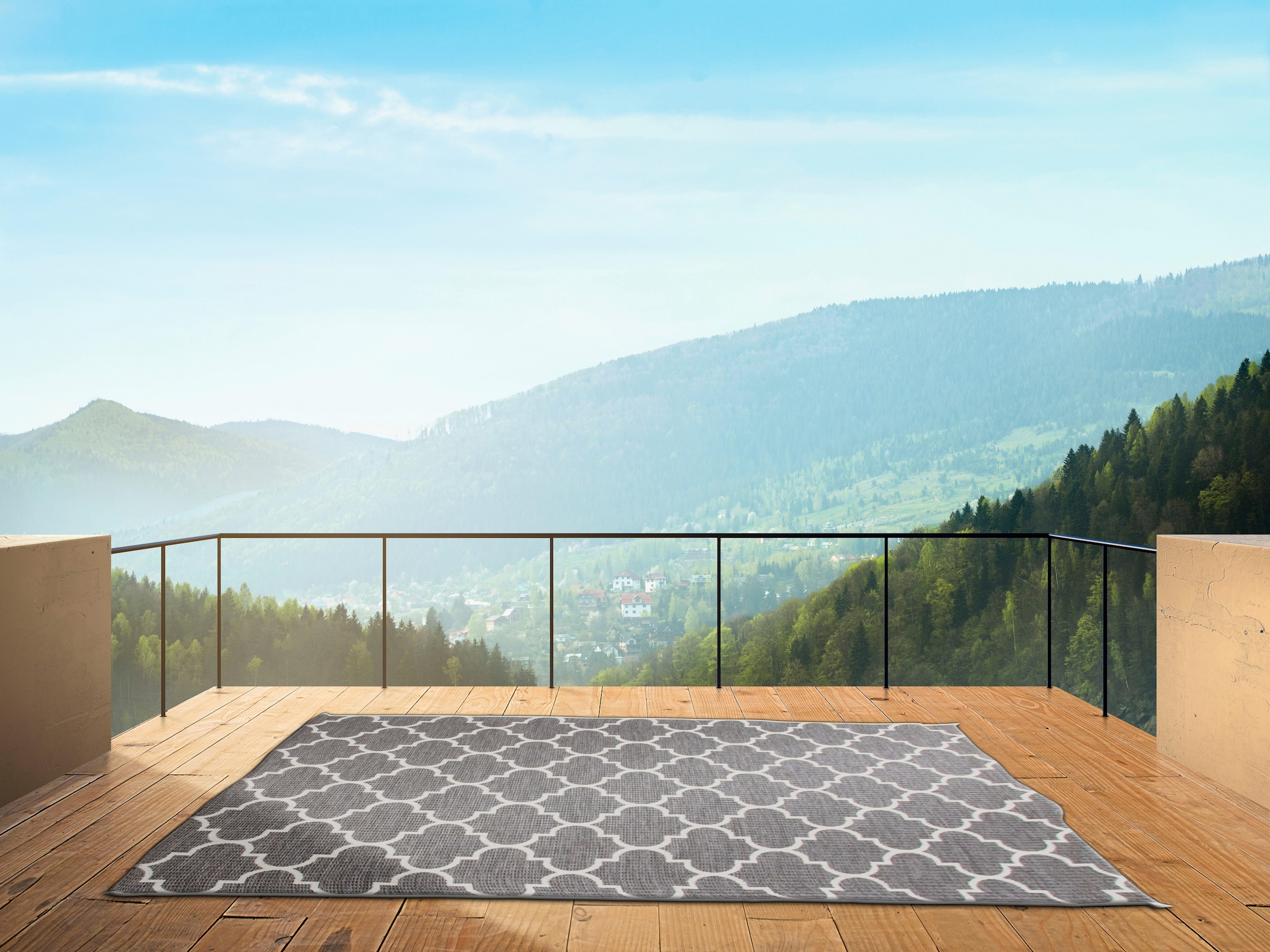 andas Teppich schnell bestellen Outdoor »Valon«, rechteckig, Wohnzimmer geeignet, bequem Indoor und und