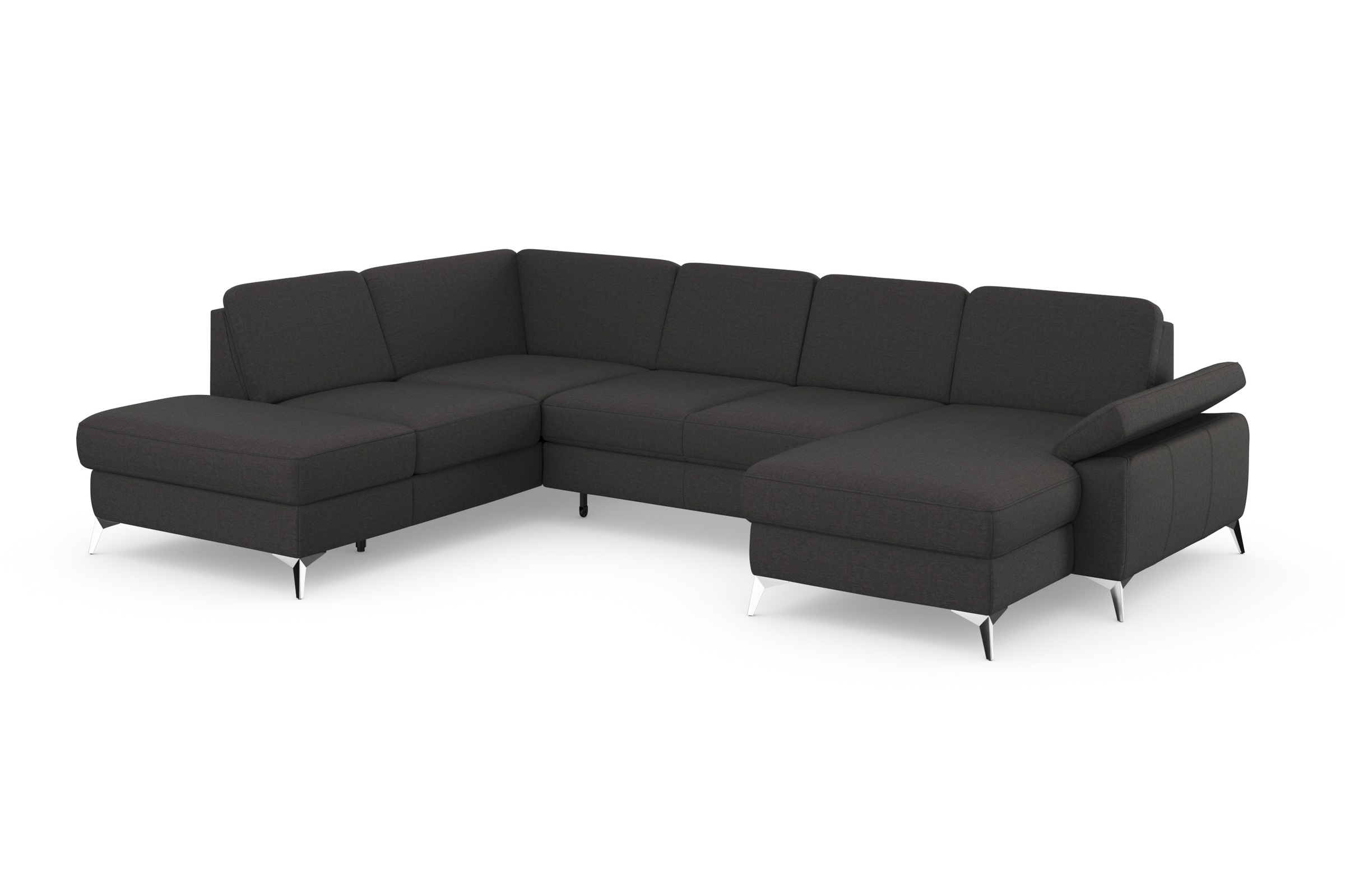 sit&more Wohnlandschaft »Padua U-Form«, inklusive Sitztiefenverstellung, Armteilfunktion und Federkern