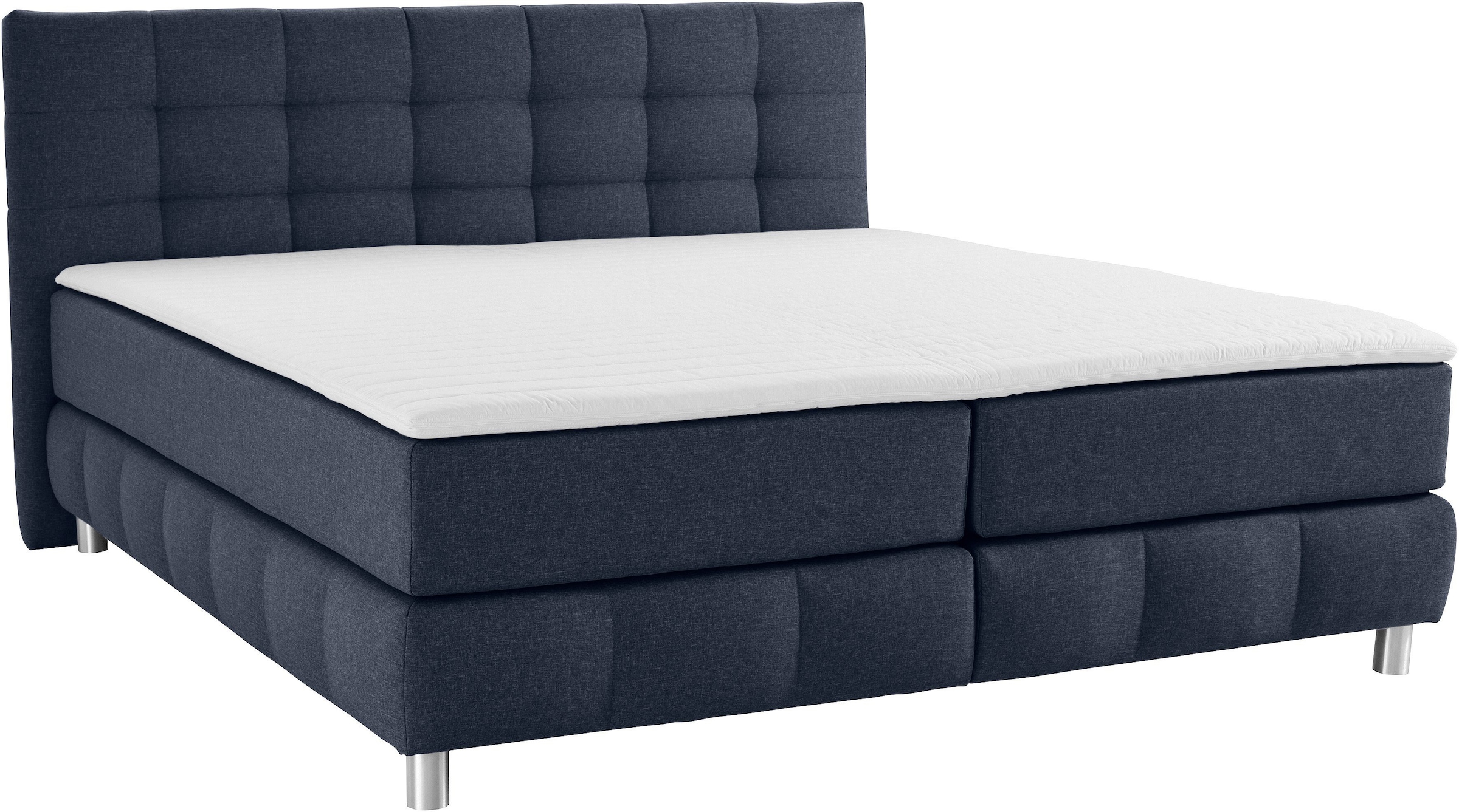 3. Bild von andas Boxspringbett »Salo XXL«, in Samtoptik oder Struktur, 6 Breiten in Überlänge 220cm, 4 Härtegrade