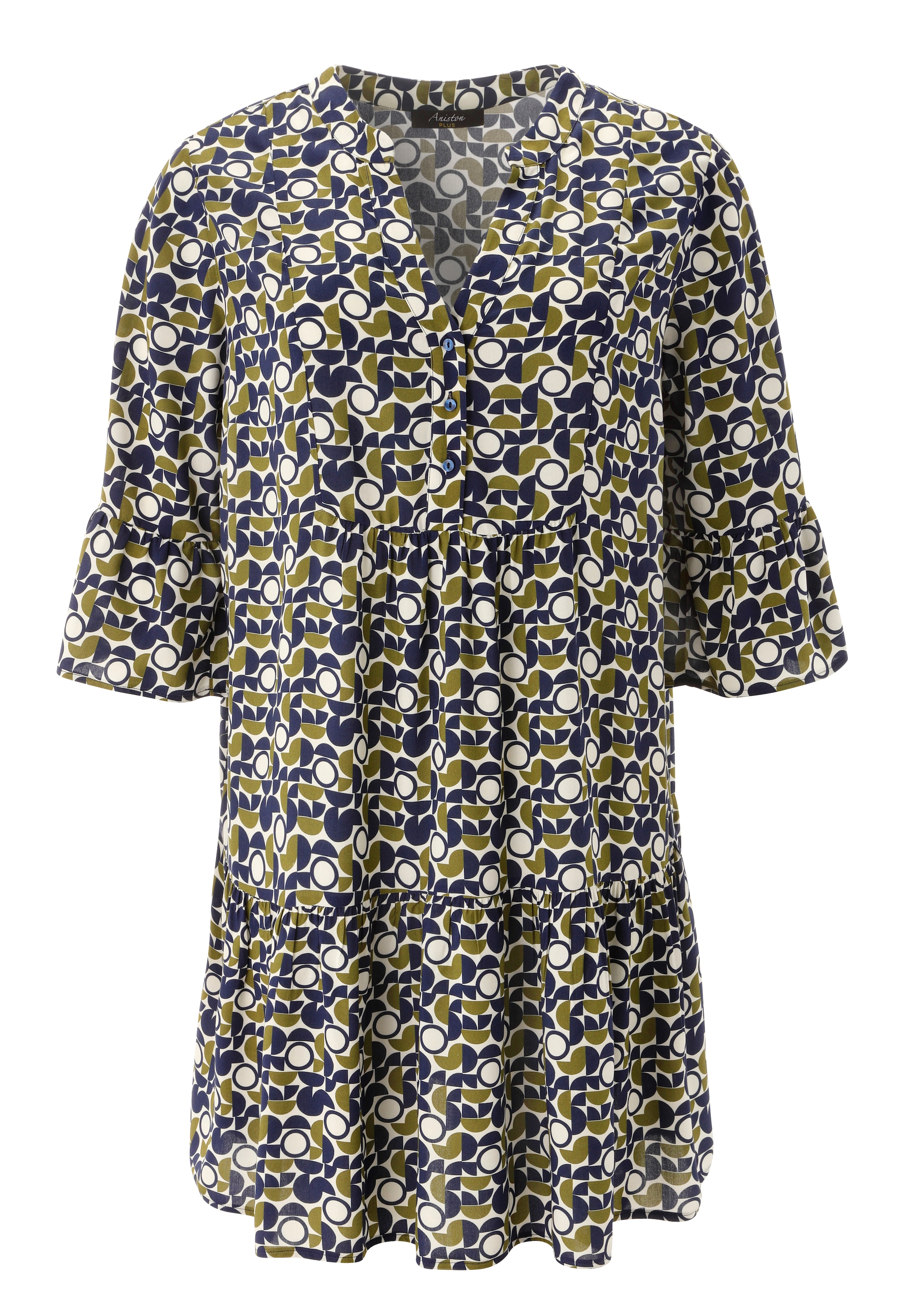 Aniston PLUS Sommerkleid mit modernem Punkte-Druck - NEUE KOLLEKTION