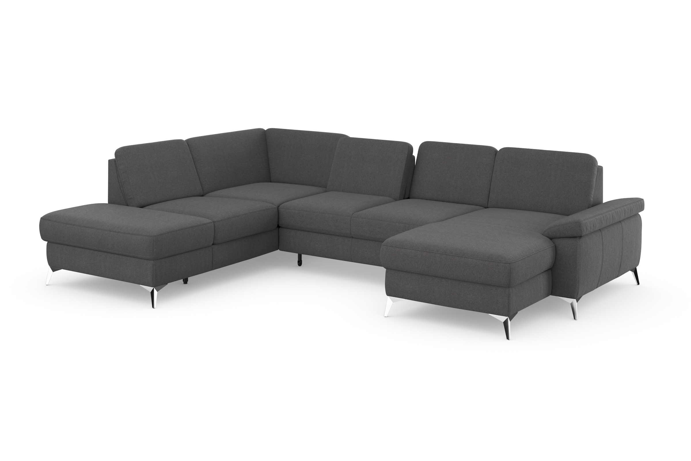 sit&more Wohnlandschaft »Padua U-Form«, inklusive Sitztiefenverstellung, Armteilfunktion und Federkern