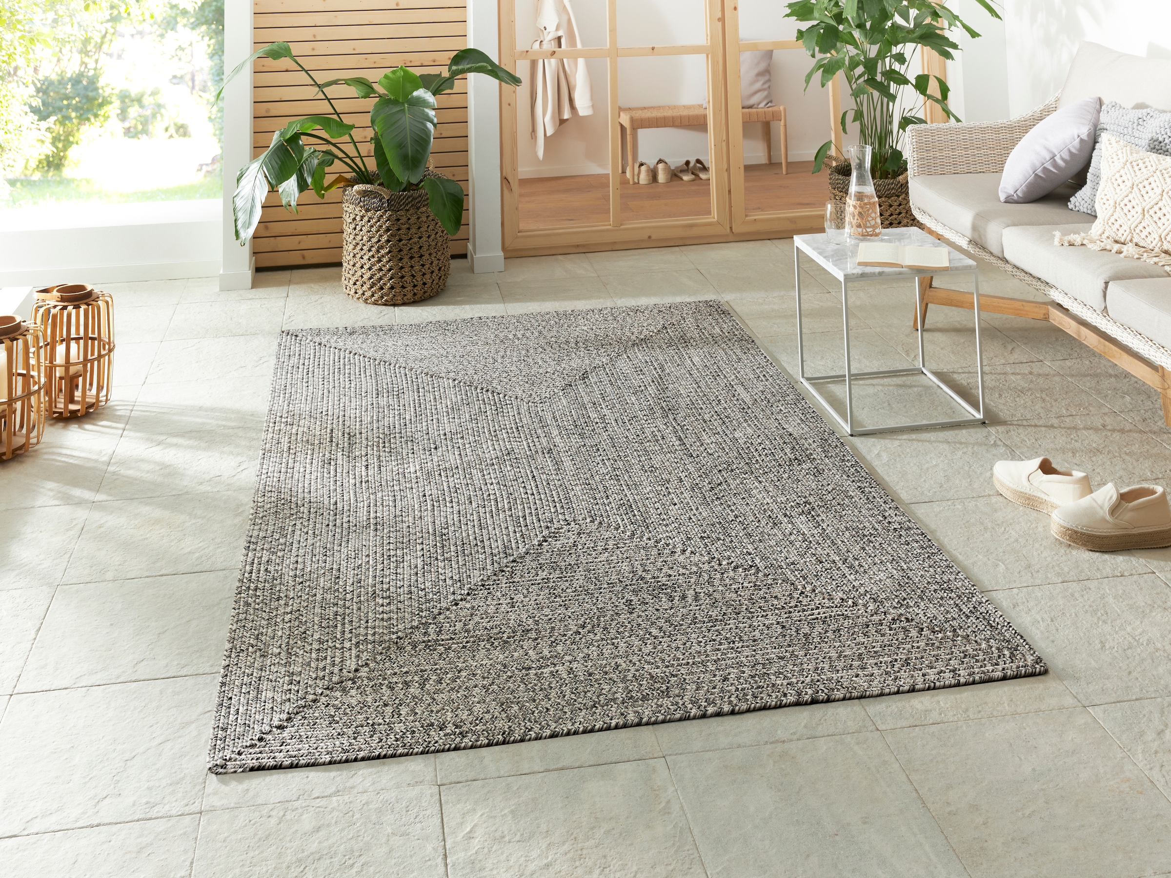 NORTHRUGS Teppich »Trenzado«, rechteckig, 10 mm Höhe, In- & Outdoor, Handma günstig online kaufen