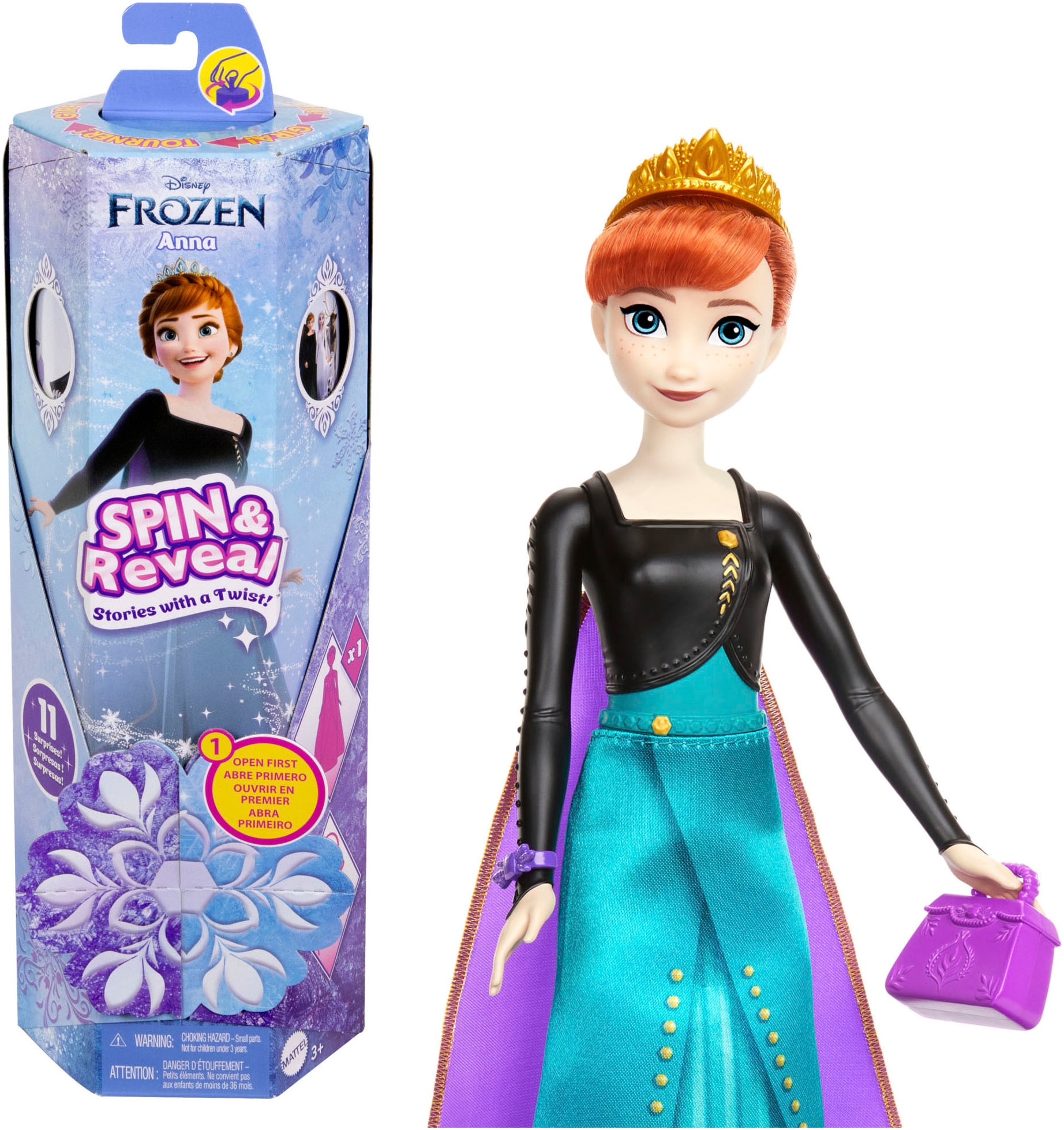 Mattel® Anziehpuppe »Disney Die Eiskönigin Spin & Reveal Anna«