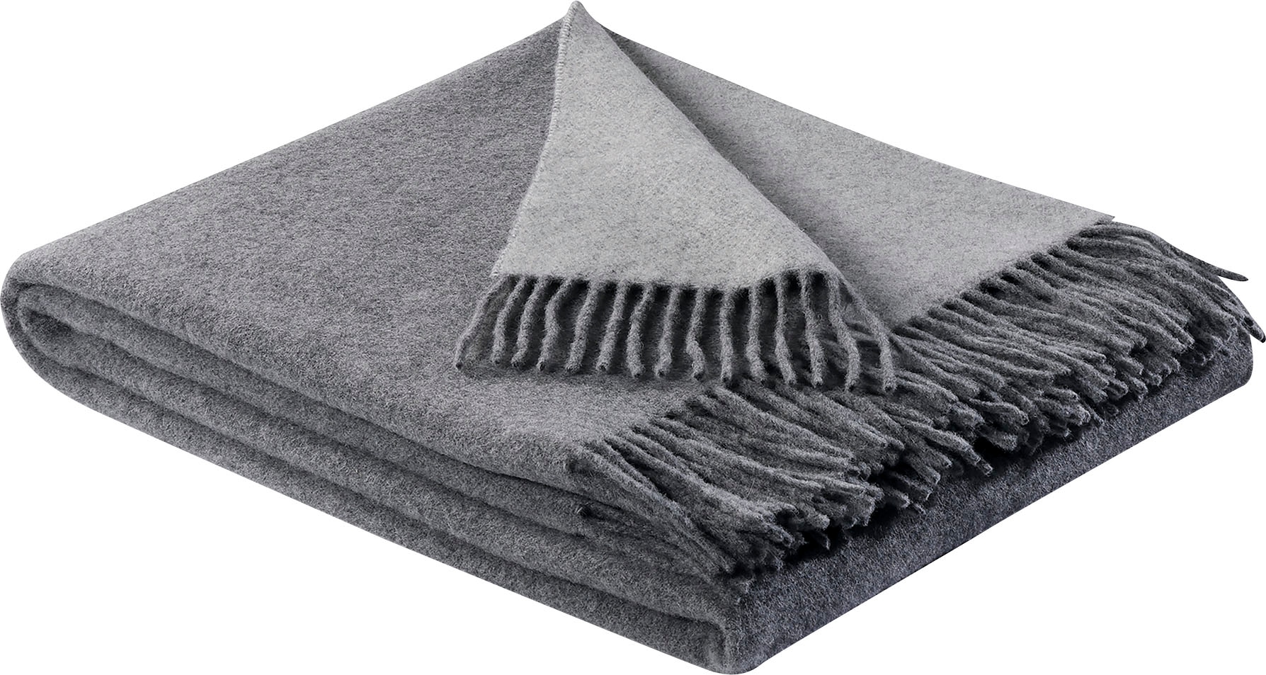 Biederlack Plaid »Soft Impression im Doubleface-Look« Wolle-Kaschmir-Mix günstig online kaufen