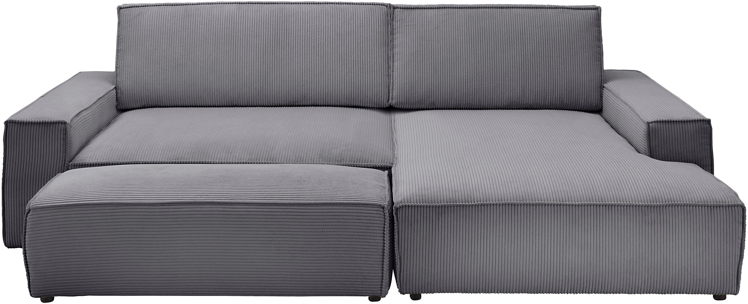 Home affaire Polsterecke »NEU: SHERWOOD XXL tief, L-Form mit Schlaffunktion, Big-Sofa mit Hocker«, (Set, 2 St.), stellbar zum Schlafsofa (Krokodilverbinder), Cord, Leinenoptik