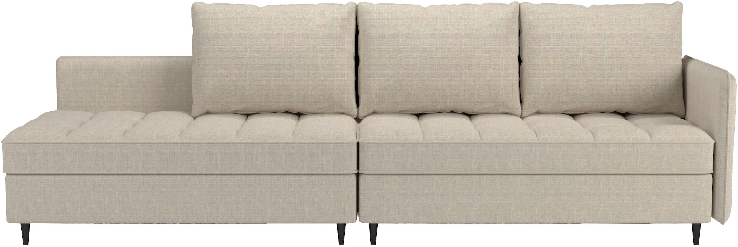 Dorel Home Ecksofa »LINDHUS, L-Form, 4 verschiedene Stellvarianten, Lounge-Sofa,«, Wohnlandschaft, mit Recamiere, großer Bettkasten, Cord, Chenille
