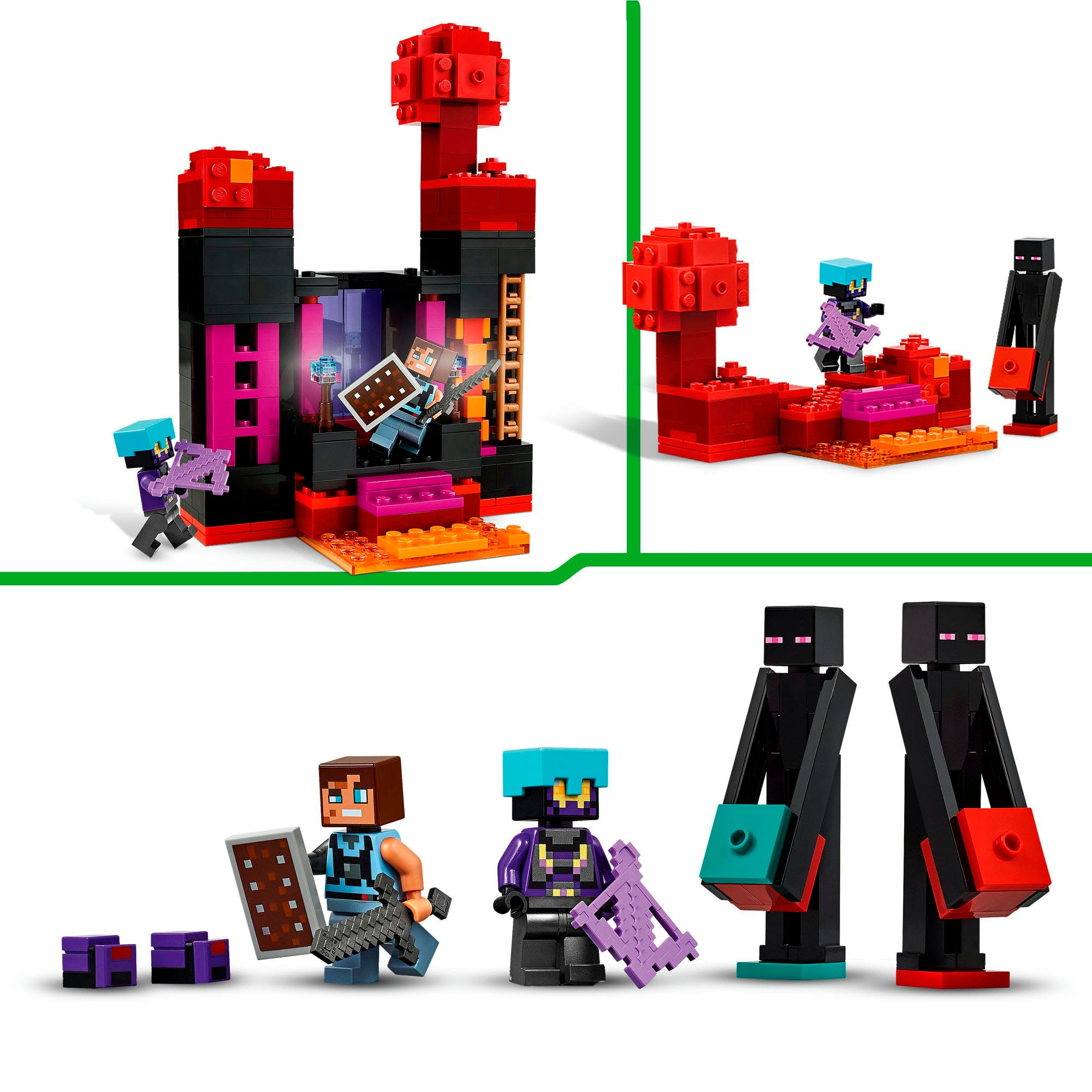 LEGO® Konstruktionsspielsteine »Der Enderman-Turm (21279), LEGO Minecraft«, (867 St.), Made in Europe
