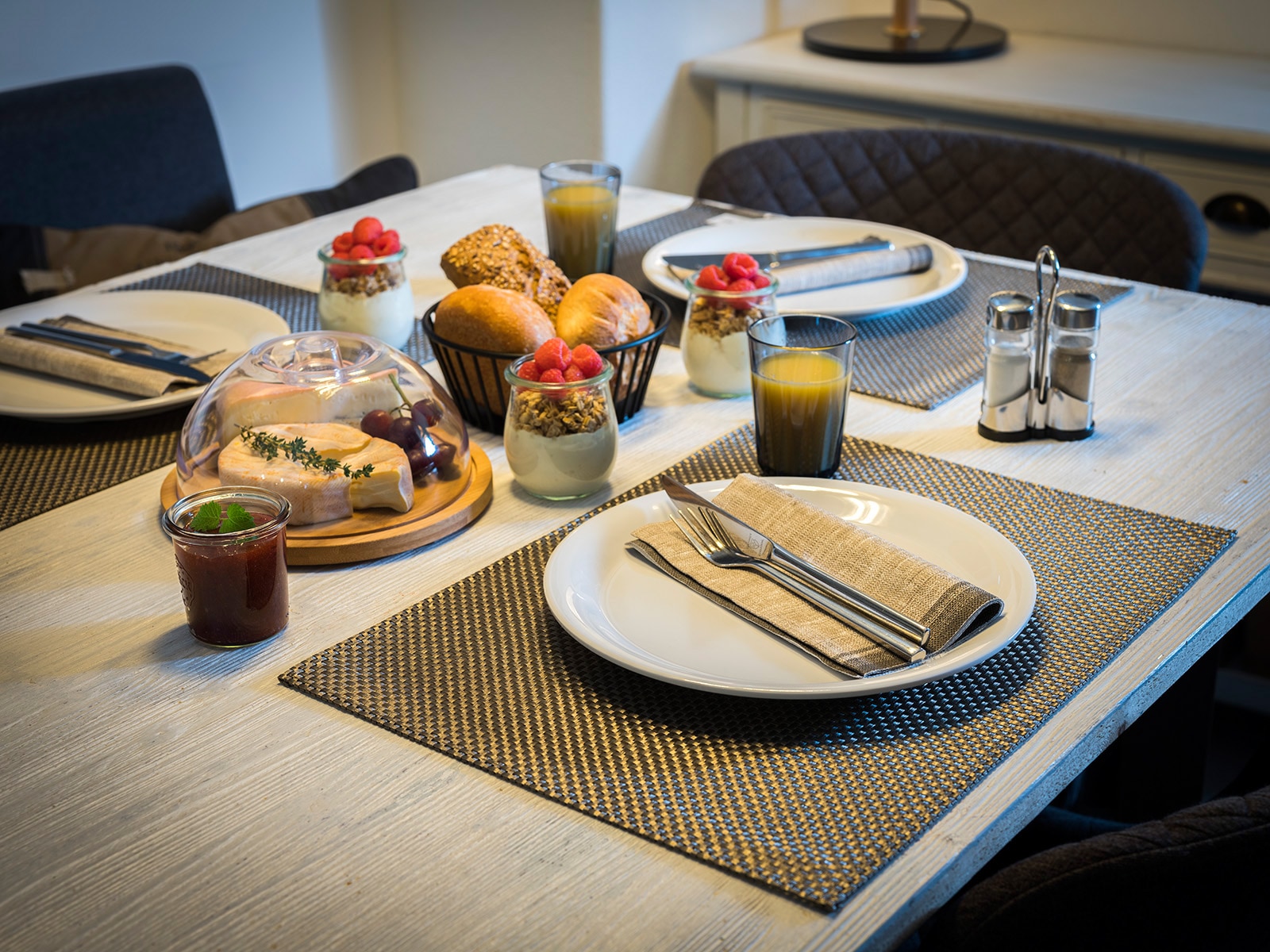 APS Platzset »Schmalband« mit umgenähten Rand, leicht abwischbar, 45x33 cm