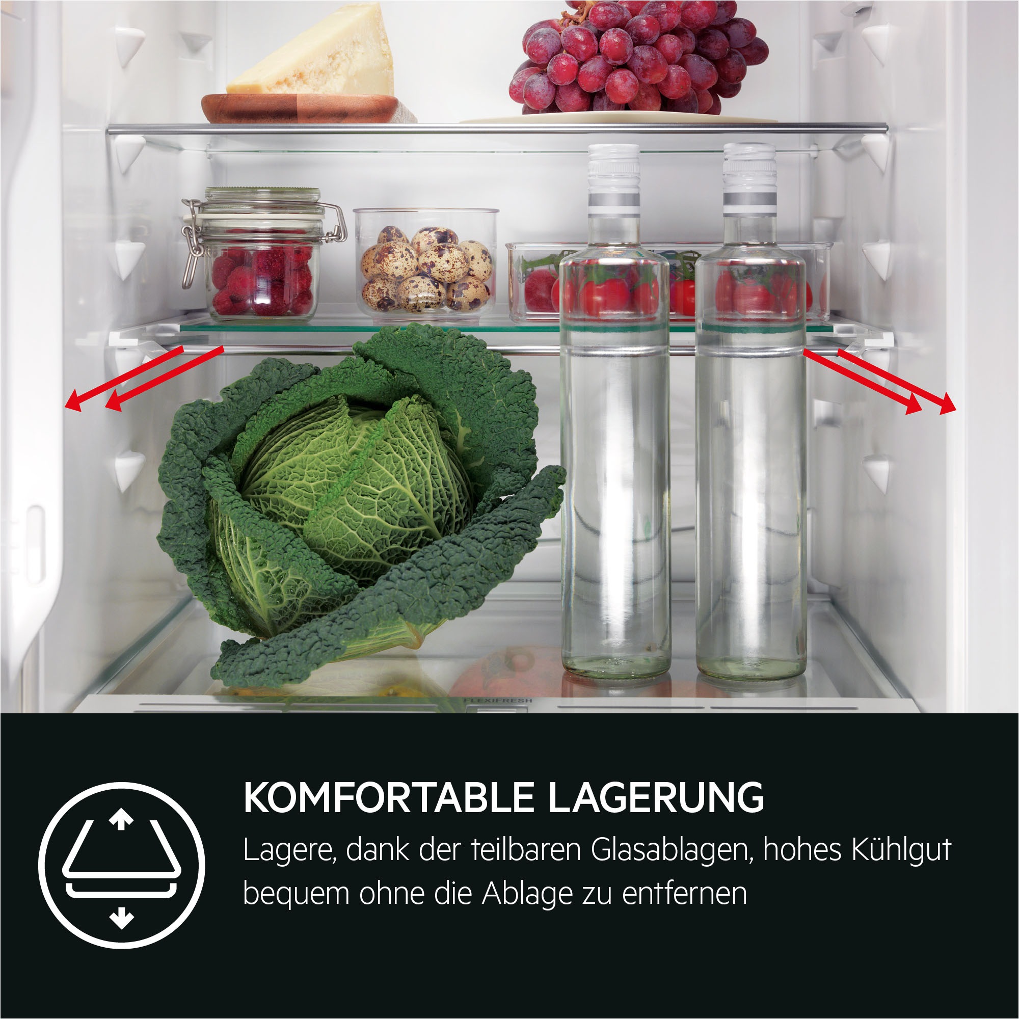 AEG Einbaukühlgefrierkombination 6000 »TF6FS181DC« 176,9 cm hoch 55,7 cm breit DynamicAir: Für gleichmäßige Kälteverteilung