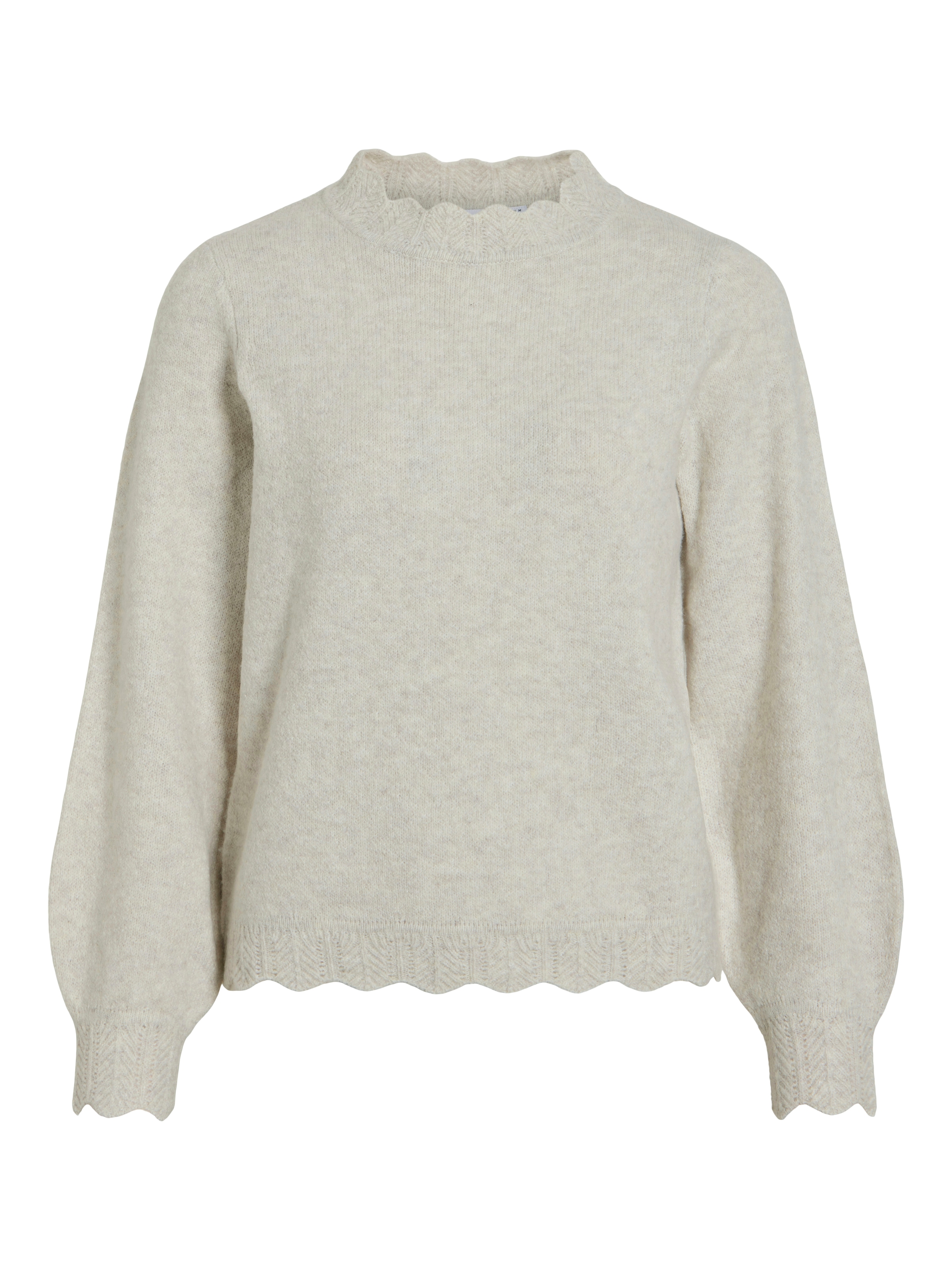 Vila Strickpullover »VINIKOLINA O-NECK L/S KNIT TOP - NOOS« Materialmix, regular fit