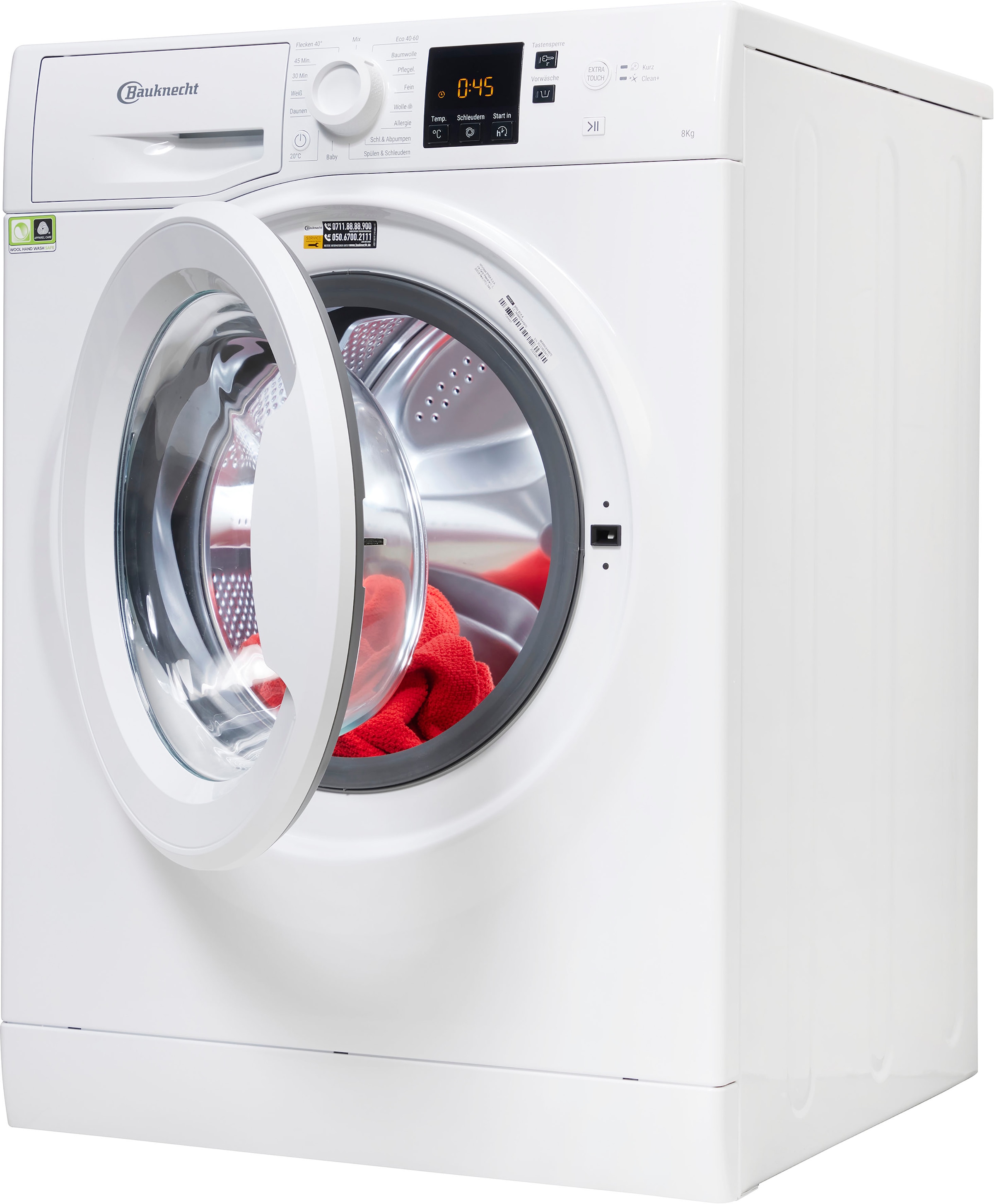 BAUKNECHT U/min bei Waschmaschine, online 8 BPW 814 1400 A, kg,