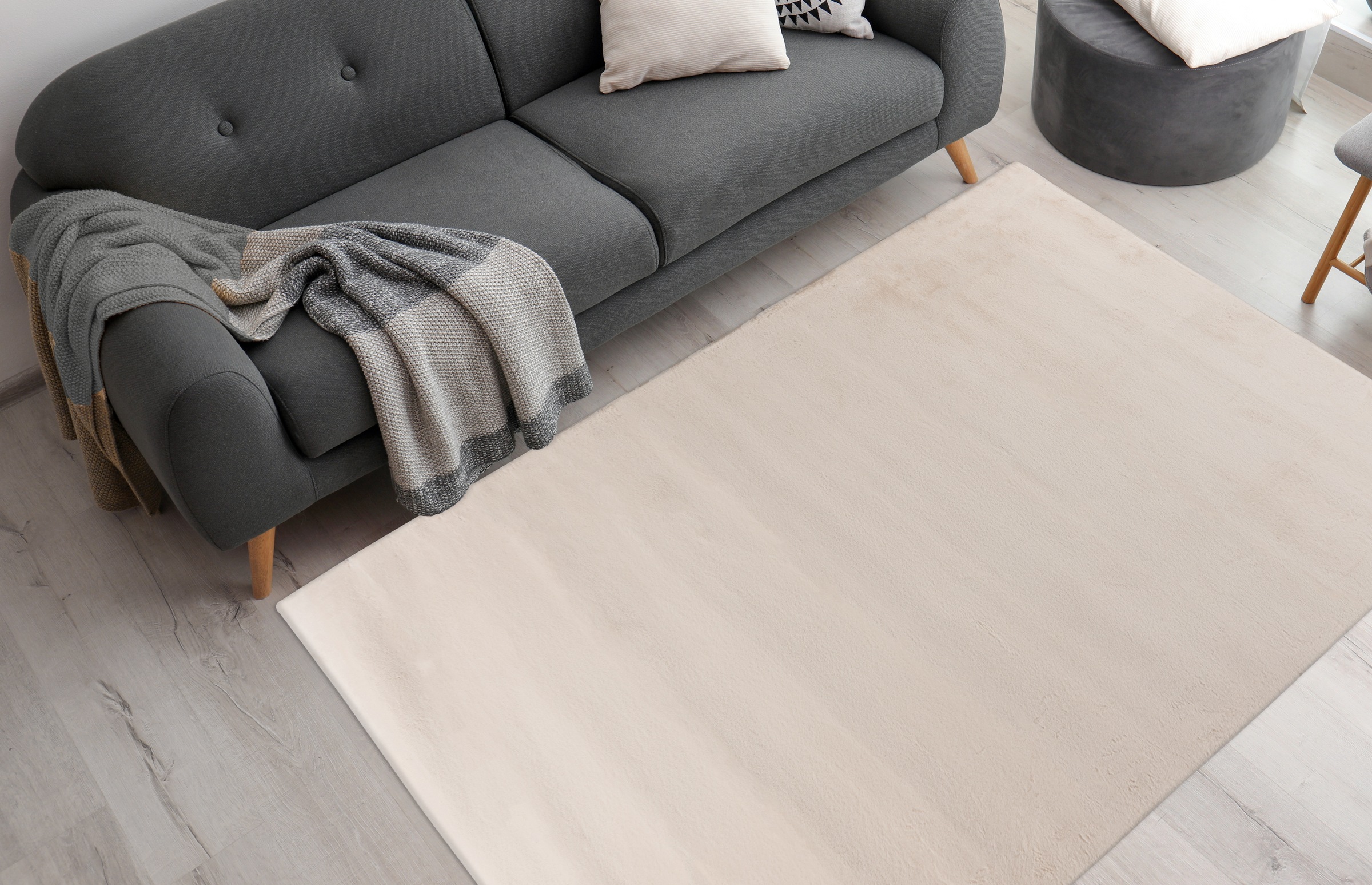 me gusta Teppich »Rabbit Prime 125«, rechteckig, 18 mm Höhe, Kaninchenfell günstig online kaufen