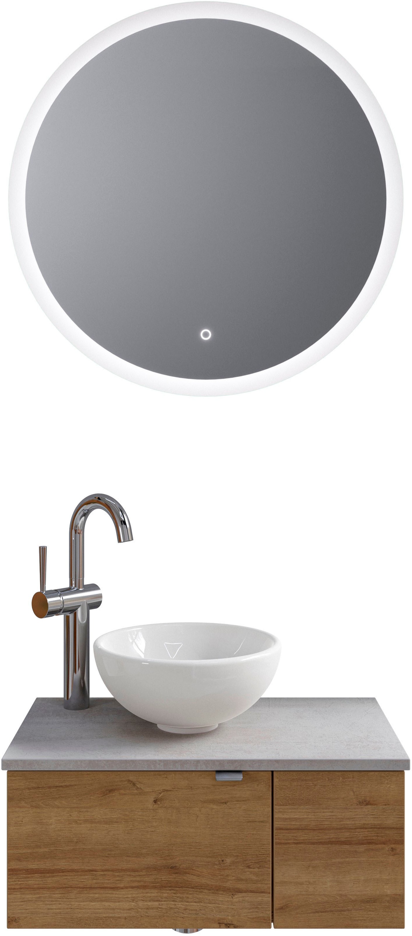 Saphir Badmöbel-Set »Serie 6915«, (4 St.), Gäste-Bad, 70 cm breit, mit LED- günstig online kaufen