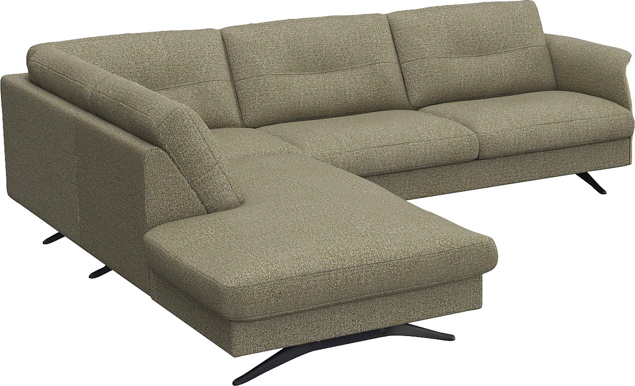 FLEXLUX Ecksofa »Glow, super bequem durch hochwertigem Sitzaufbau mit Feder günstig online kaufen