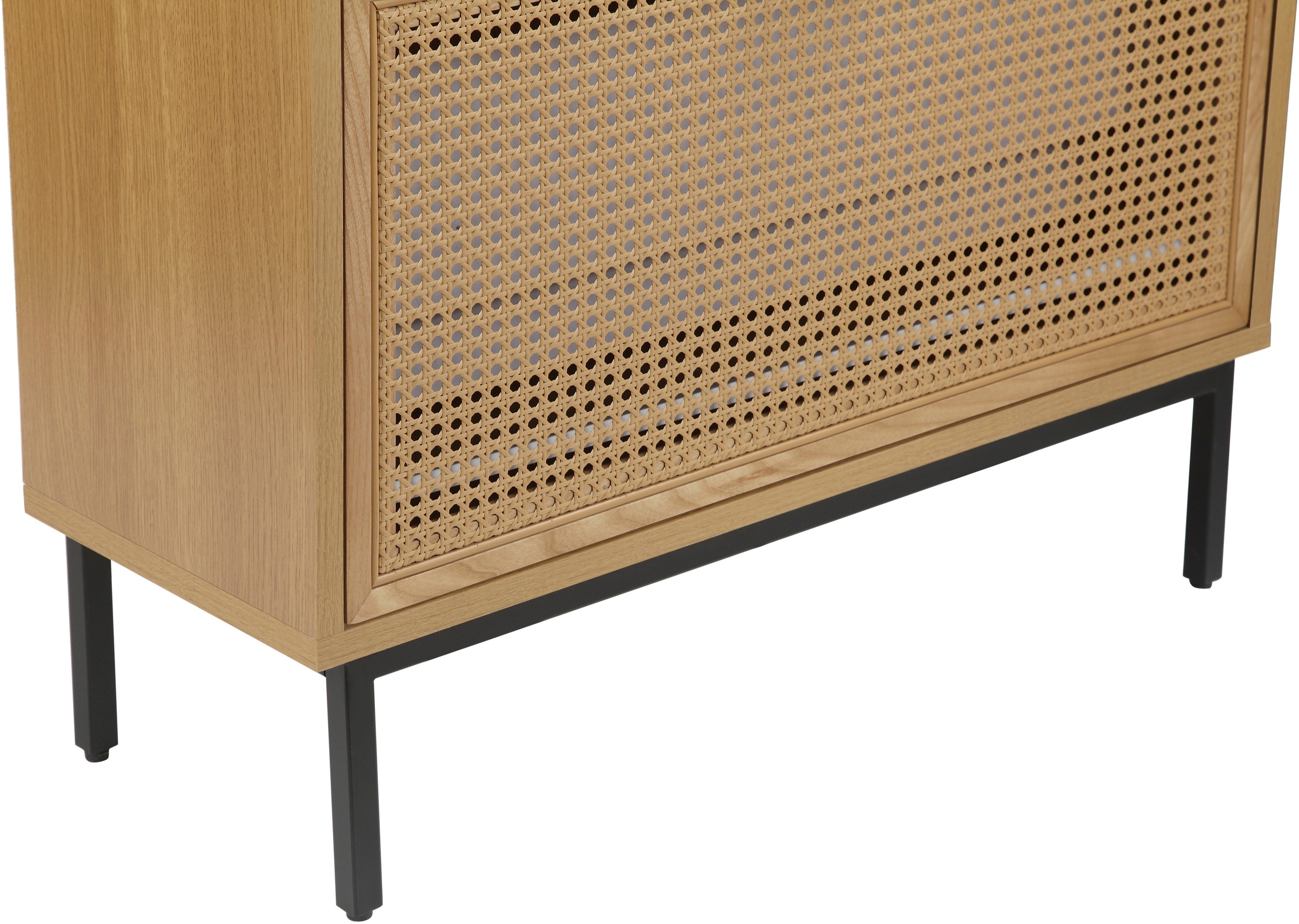 OTTO home Schuhschrank »Feines« aus massiver Esche, Metallgestell mit Pulverbeschichtung, Breite 80 cm