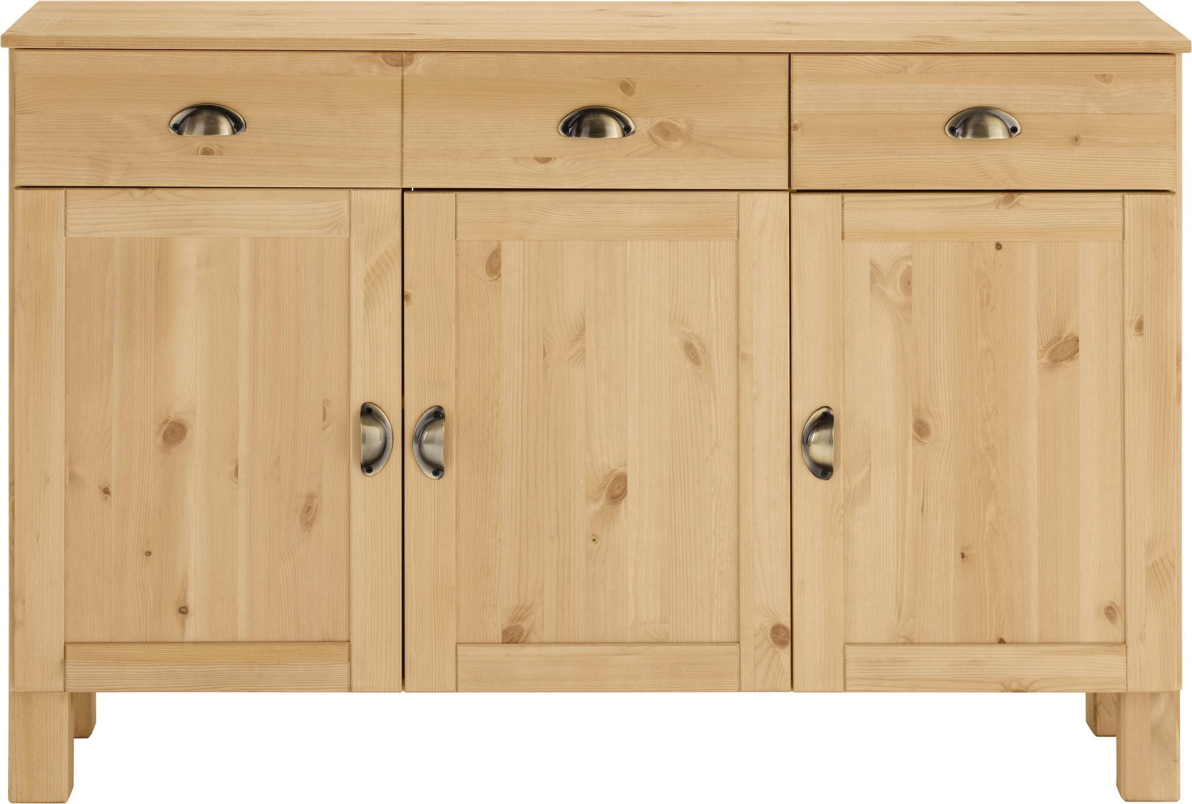 Home affaire Unterschrank »Oslo« 125 cm breit, 38 cm tief, als Sideboard, 3 Türen, 2 Schubladen